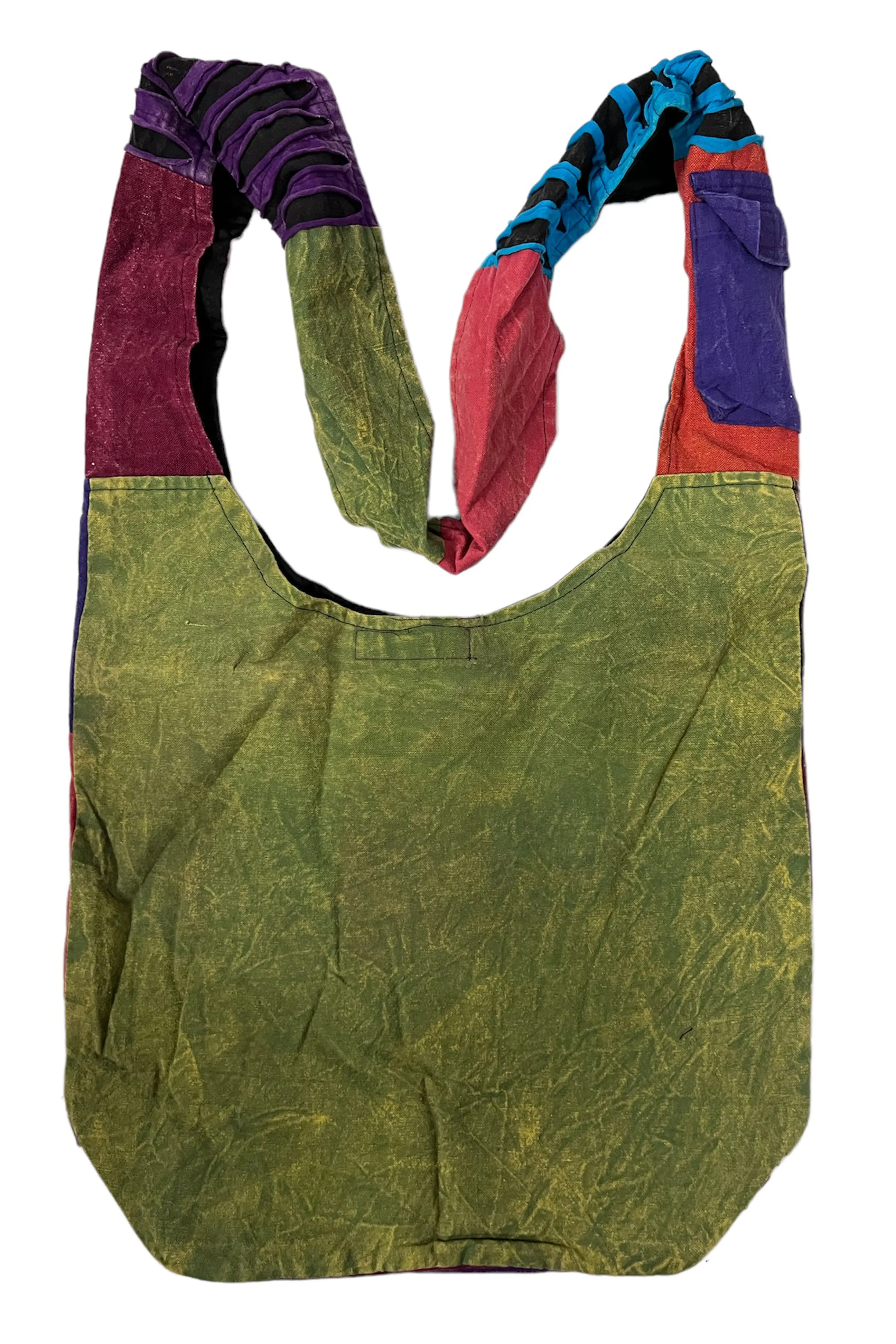 111 Patchwork Razor Cut Cotton Tie Dye Shoulder Bohemian Messenger Bag Purse