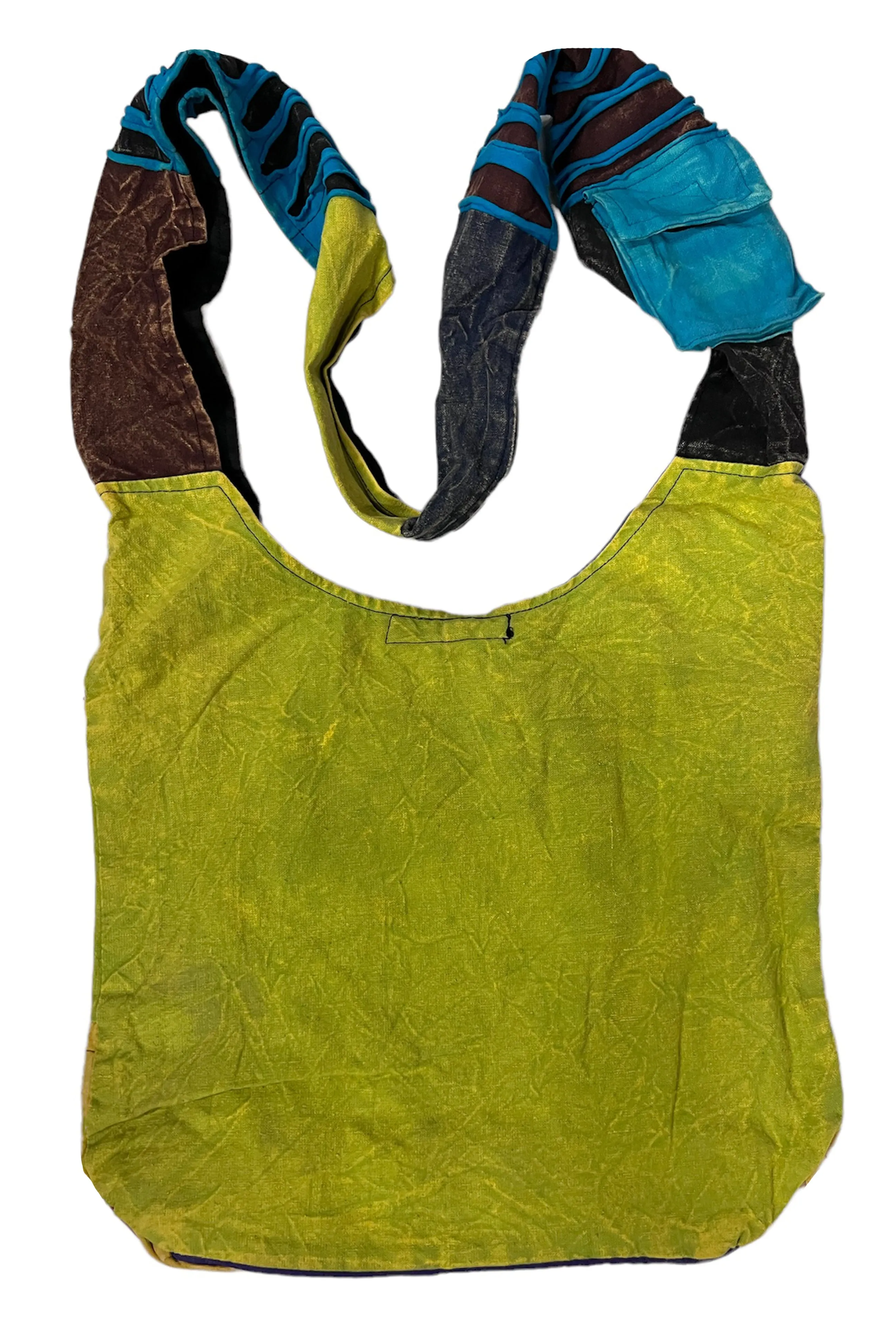 111 Patchwork Razor Cut Cotton Tie Dye Shoulder Bohemian Messenger Bag Purse