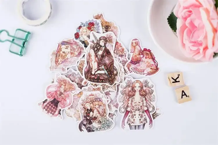 190pcs Sen Goth Lolita Girls Scrapbooking DIY Craft Decor Journal Stickers