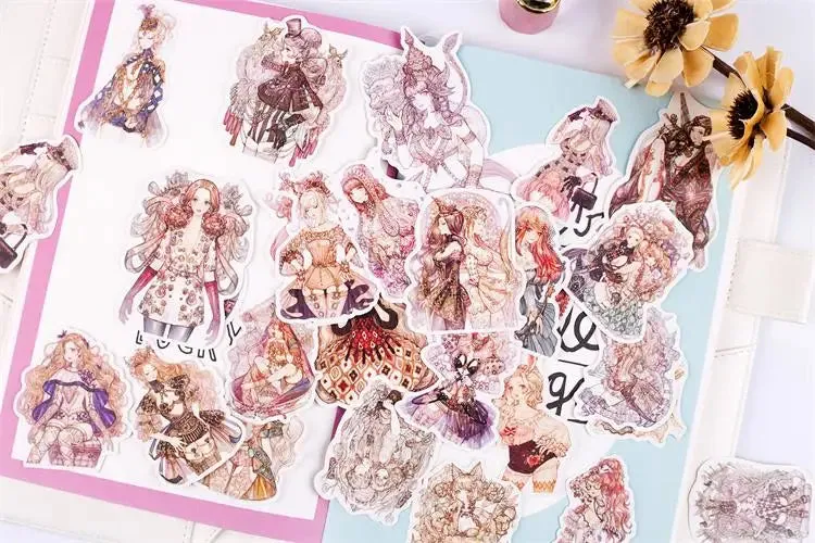 190pcs Sen Goth Lolita Girls Scrapbooking DIY Craft Decor Journal Stickers