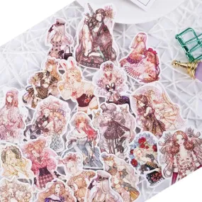190pcs Sen Goth Lolita Girls Scrapbooking DIY Craft Decor Journal Stickers