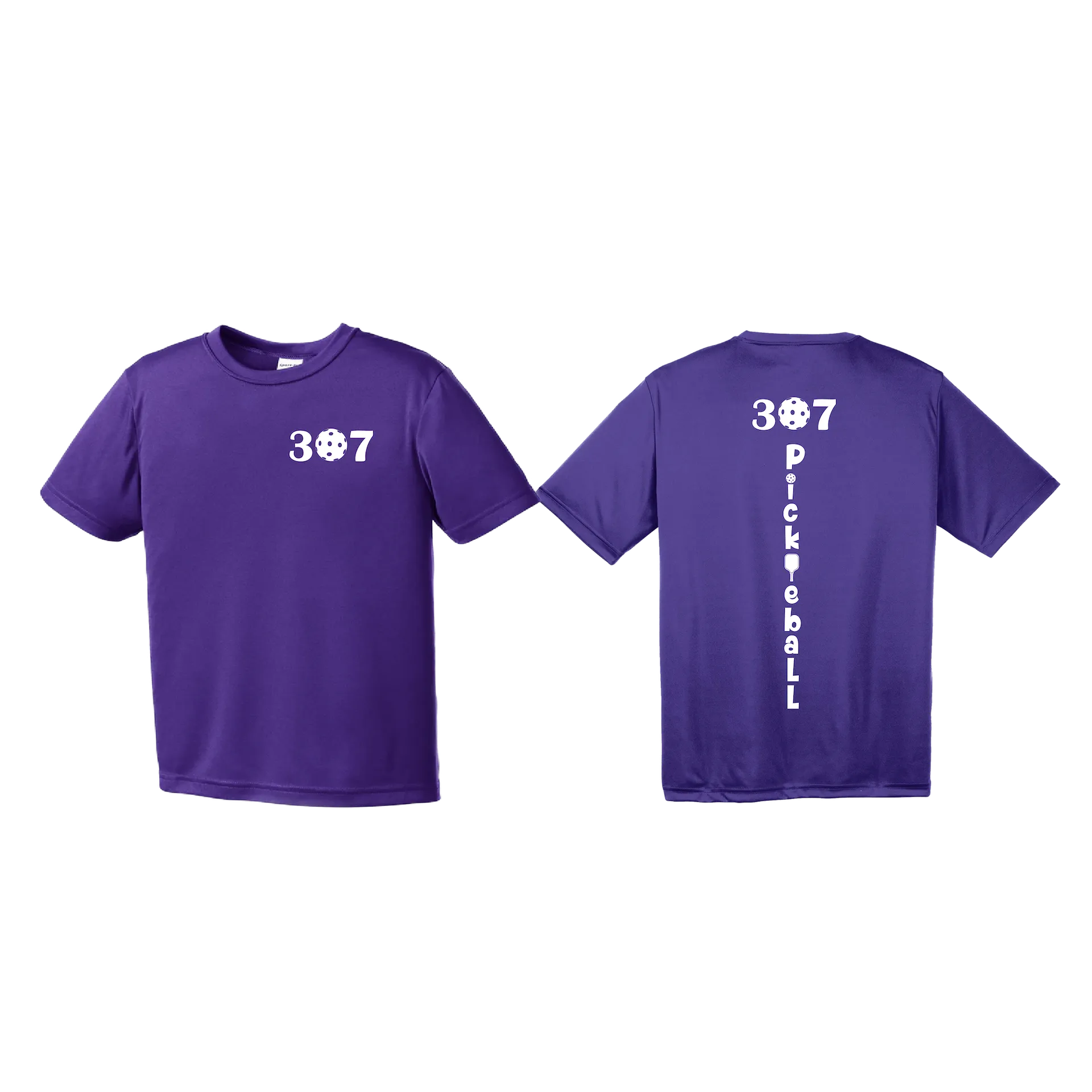 307 Wyoming Pickleball Club | Youth Short Sleeve Athletic Shirt | 100% Polyester
