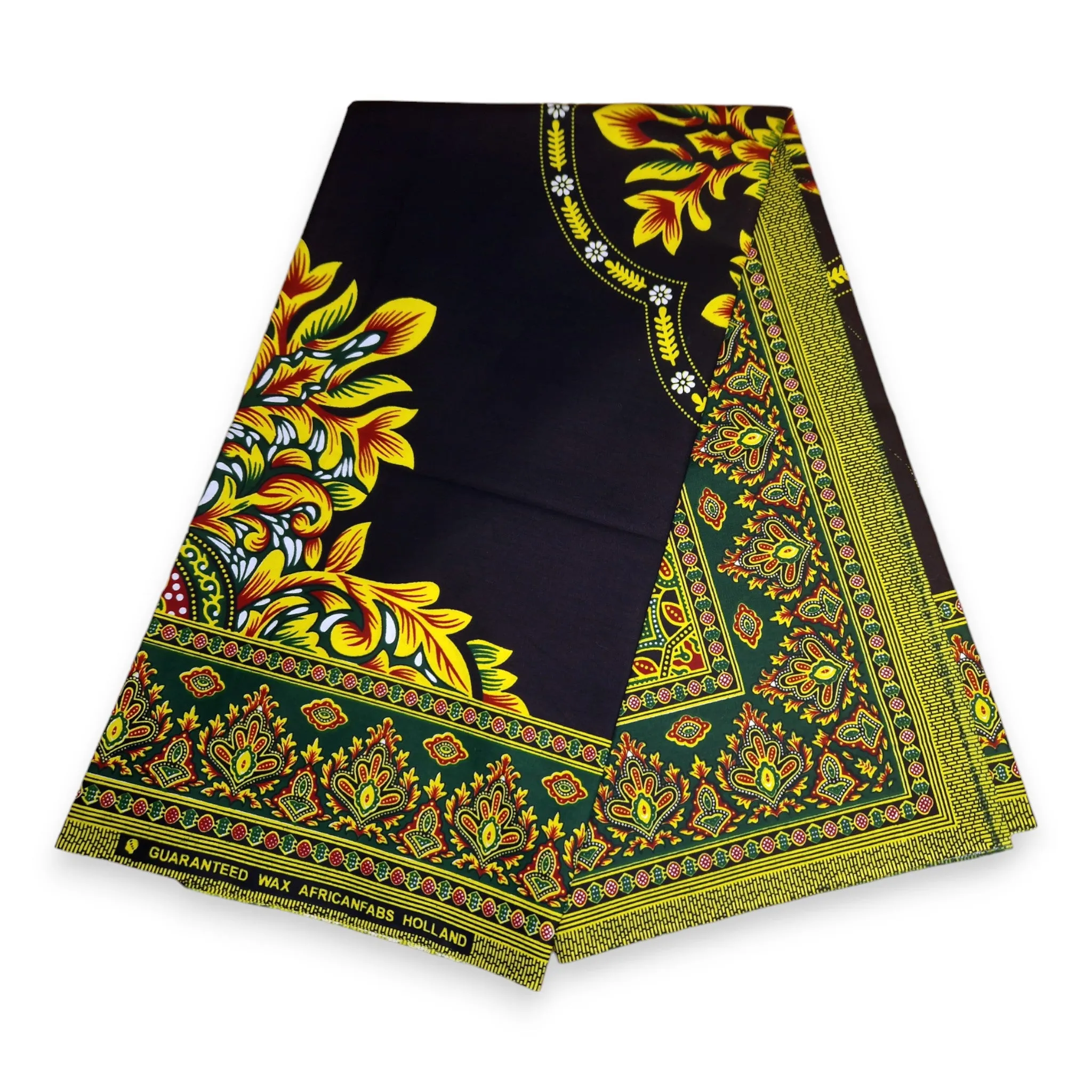 African print fabric - Black Java Design - Dashiki fabric - 100% cotton