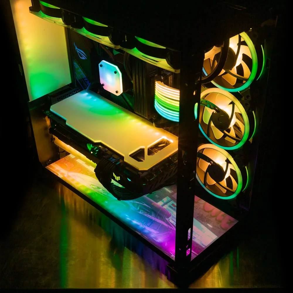 Bad Flamingo Lian Li O11 Dynamic and XL Bottom Panel Plate Cover with ARGB LED Lighting
