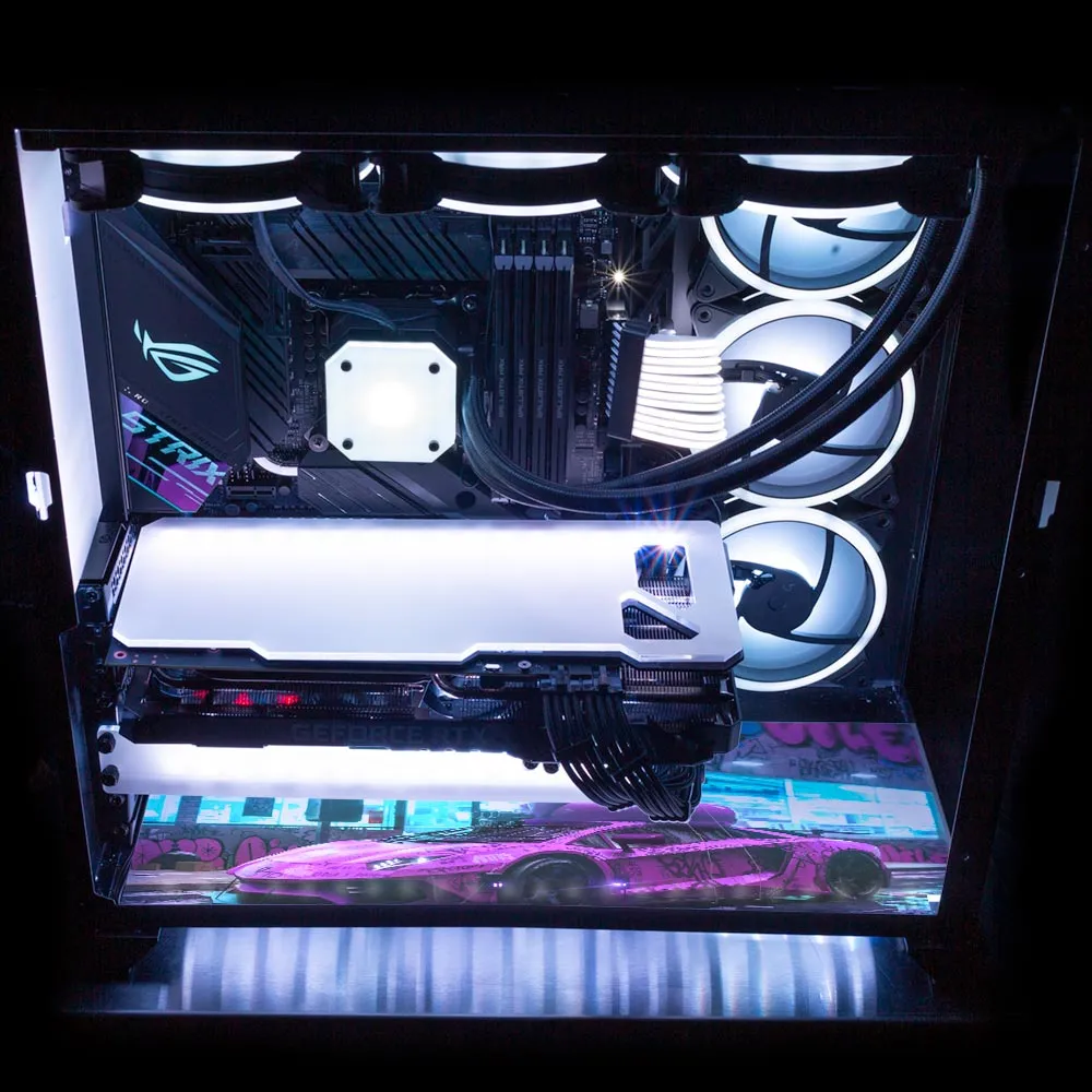 Bad Flamingo Lian Li O11 Dynamic and XL Bottom Panel Plate Cover with ARGB LED Lighting