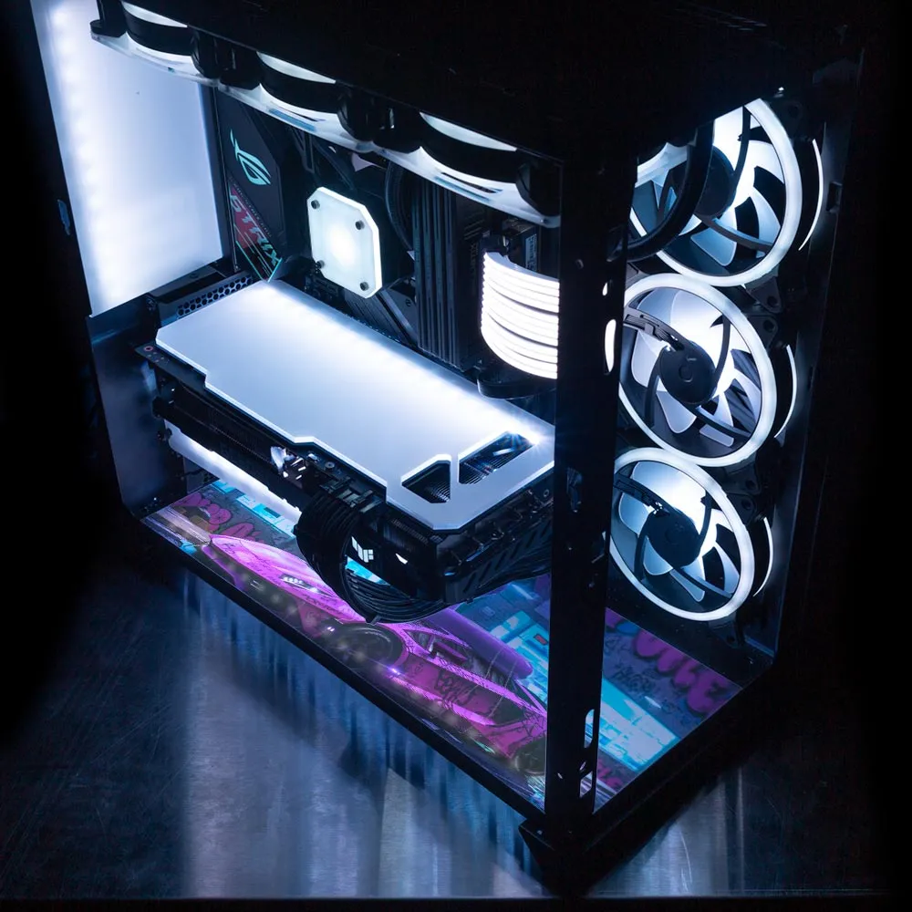 Bad Flamingo Lian Li O11 Dynamic and XL Bottom Panel Plate Cover with ARGB LED Lighting