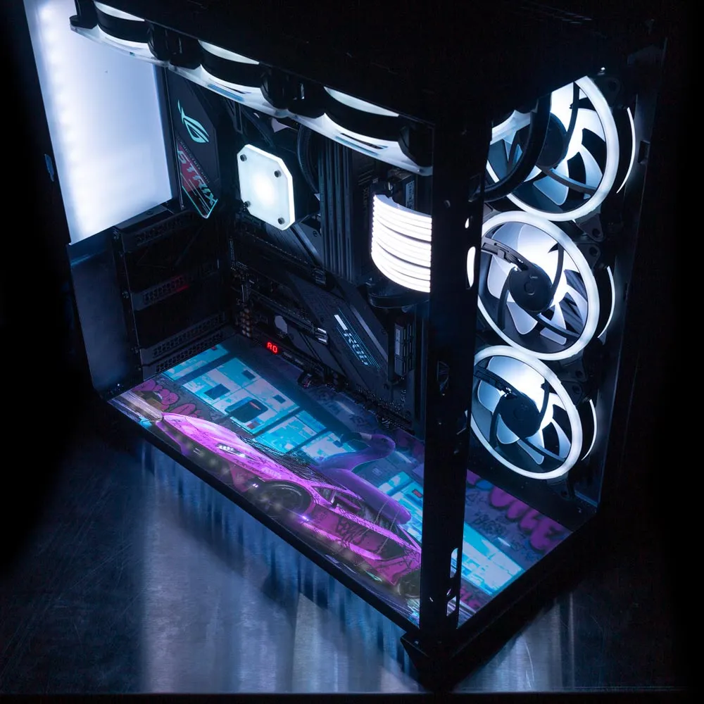 Bad Flamingo Lian Li O11 Dynamic and XL Bottom Panel Plate Cover with ARGB LED Lighting