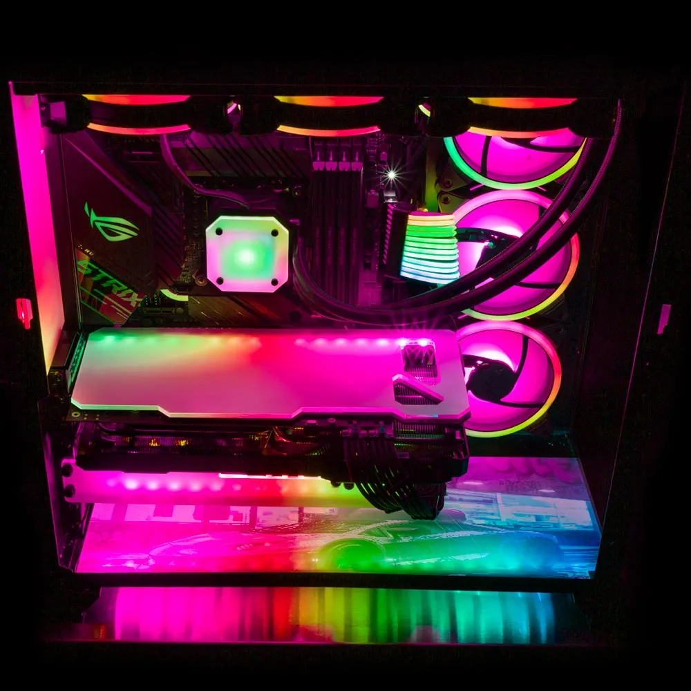 Bad Flamingo Lian Li O11 Dynamic and XL Bottom Panel Plate Cover with ARGB LED Lighting