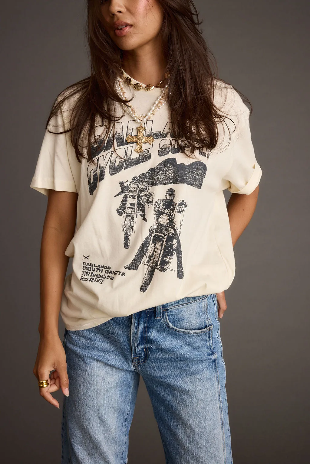 Badlands Cycle Cream Unisex Graphic Tee