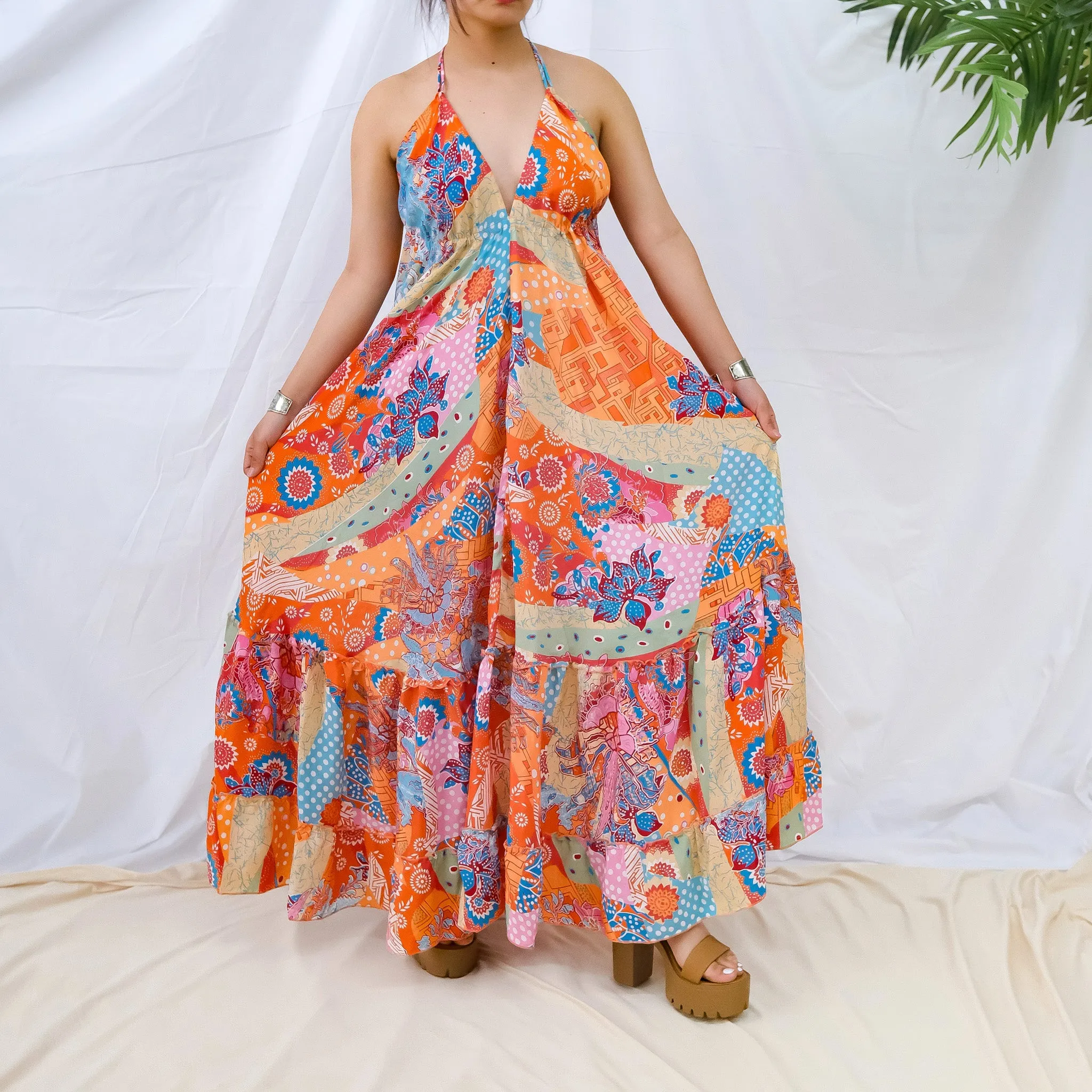 Boho Long Frill Dress