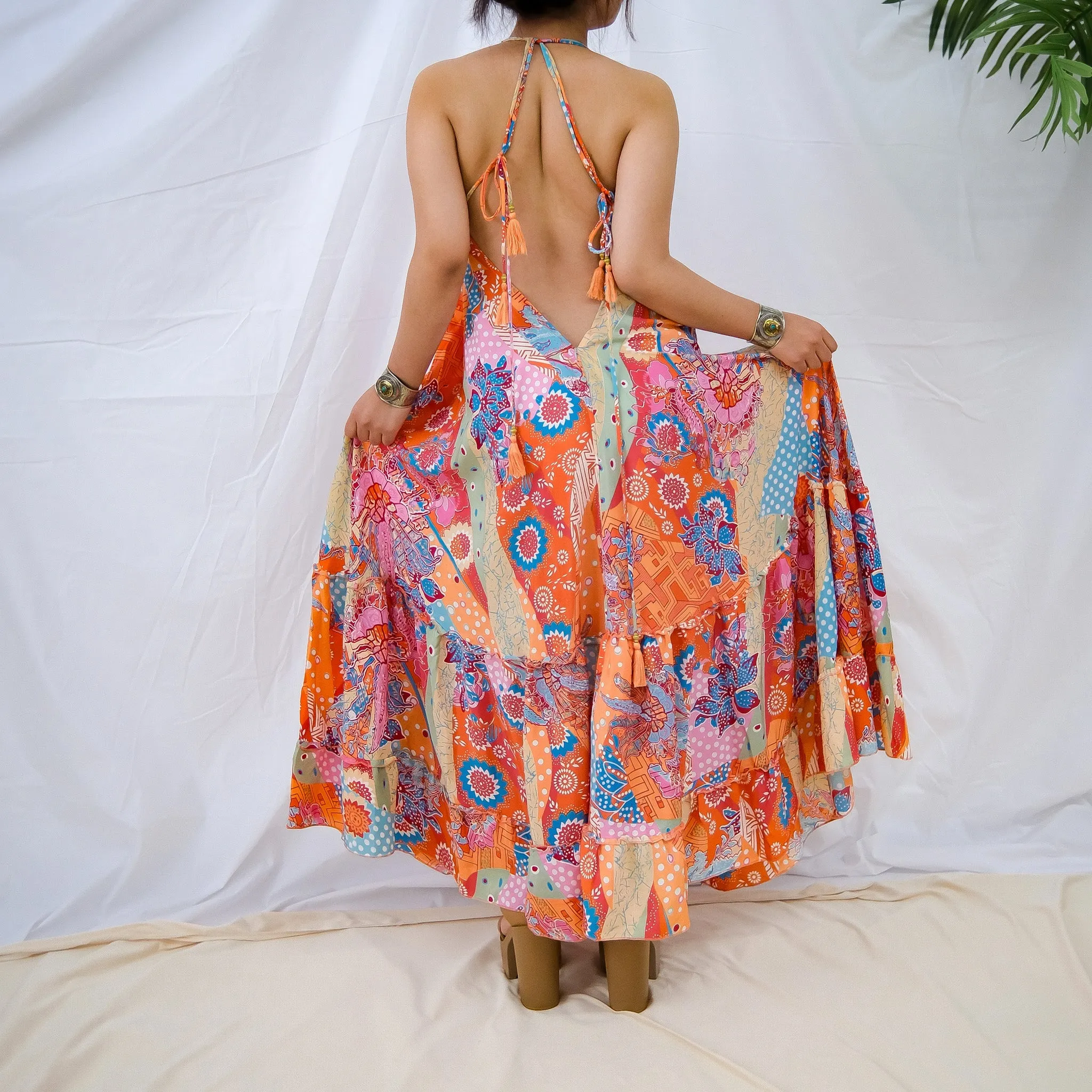 Boho Long Frill Dress