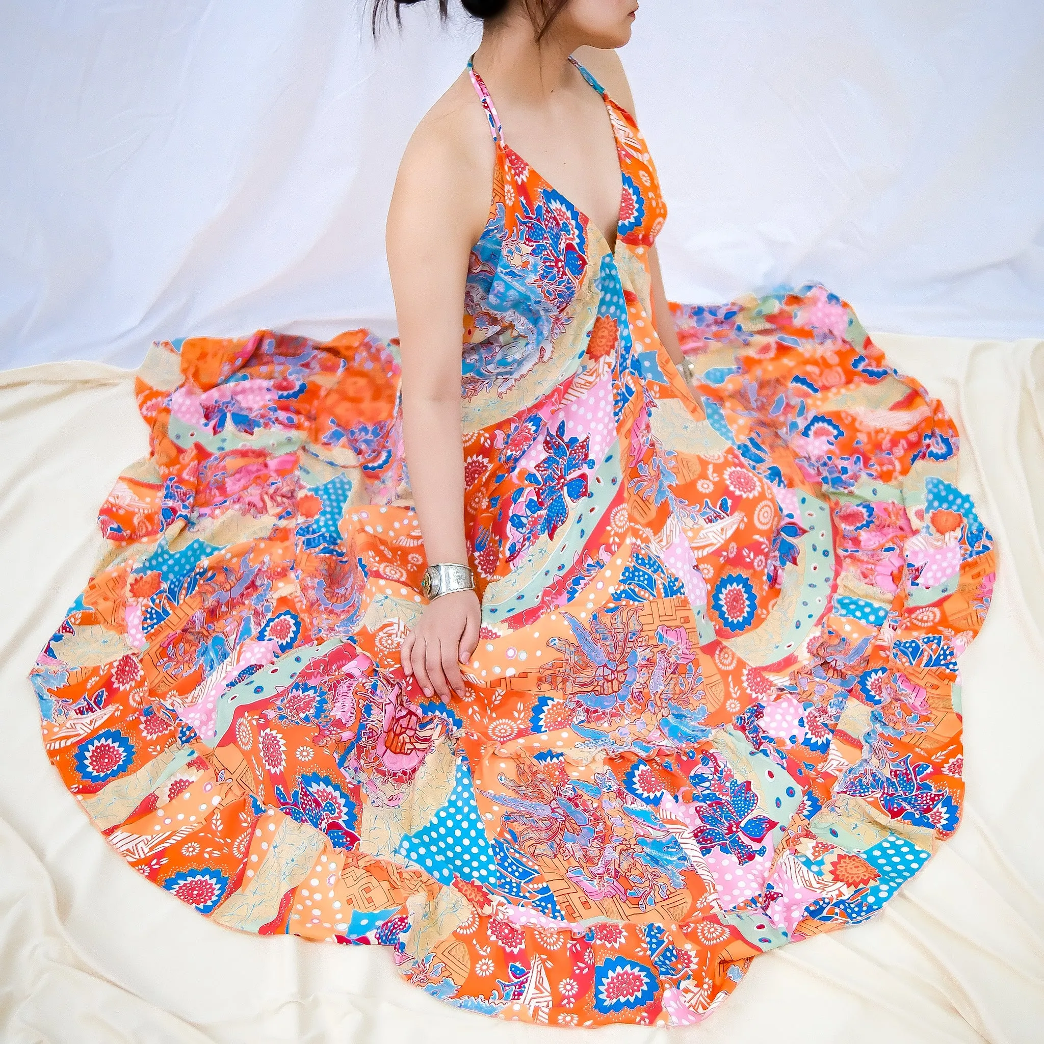 Boho Long Frill Dress