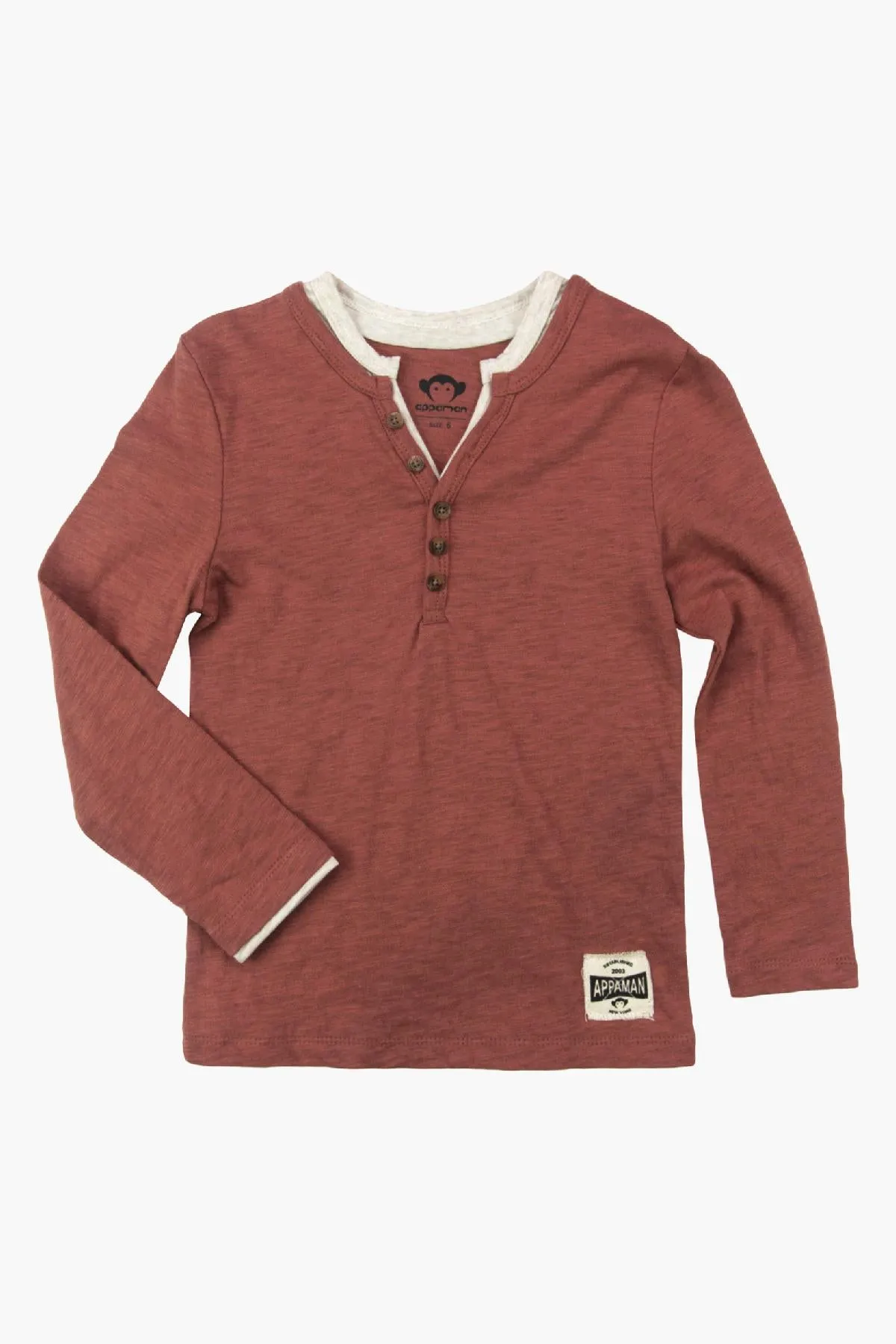 Boys Shirt Appaman Camden - Clay (Size 10 left)