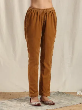 Brown Velvet Pant