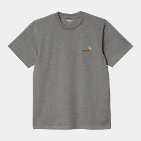 Carhartt WIP American Script T-Shirt - Dark Grey Heather