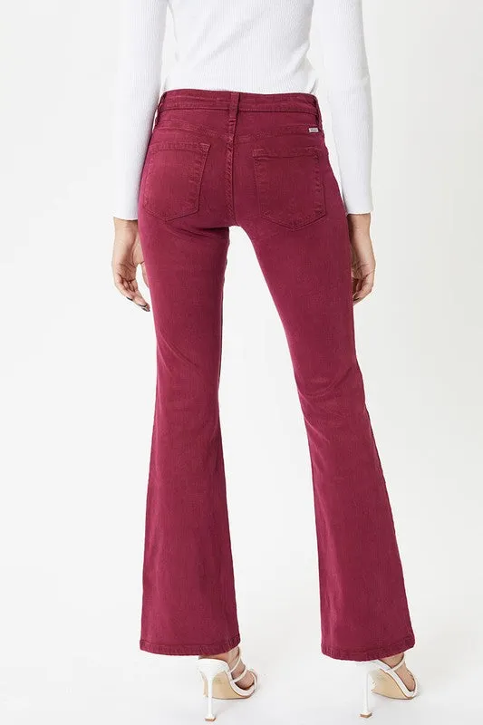 Cherry Mid Rise Bootcut Jeans - Kancan