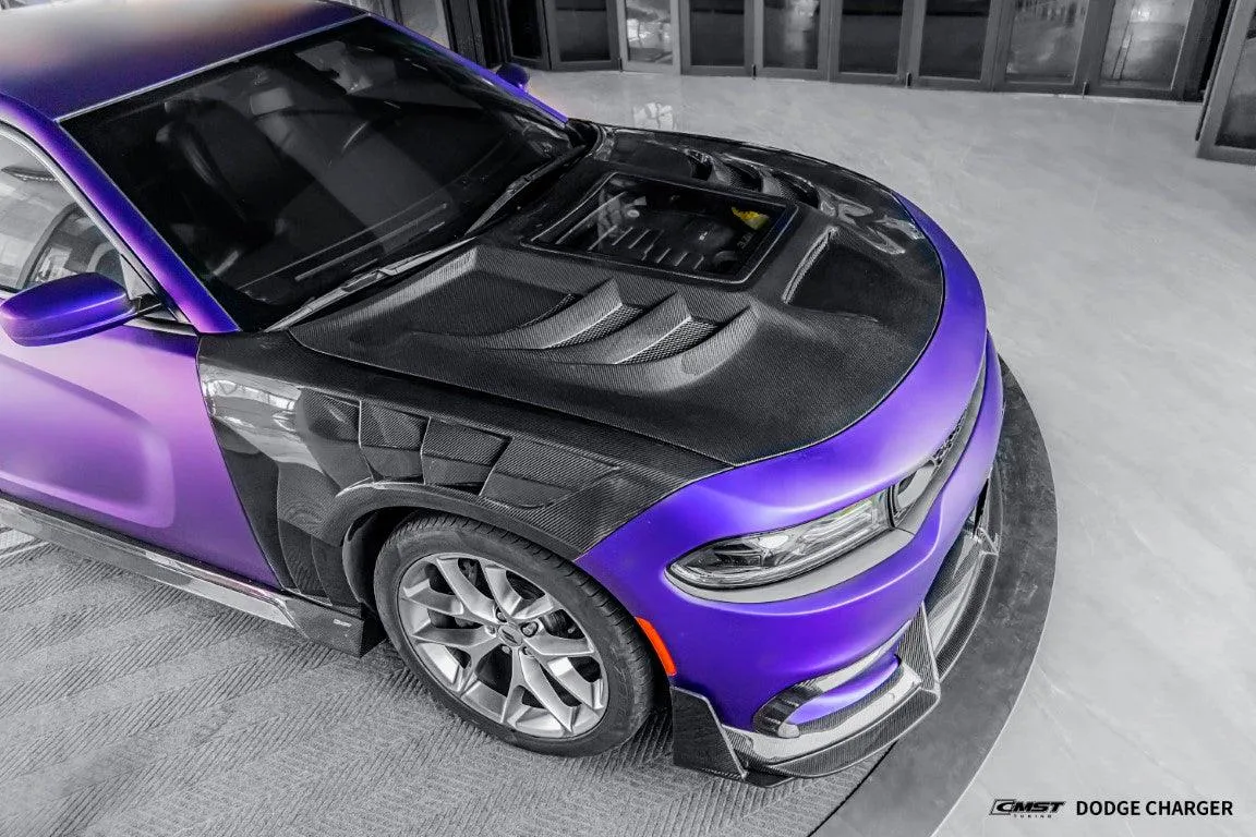 CMST Tuning Front Fenders for Dodge Charger GT R/T Daytona Scat Pack Hellcat Carbon Fiber / FRP