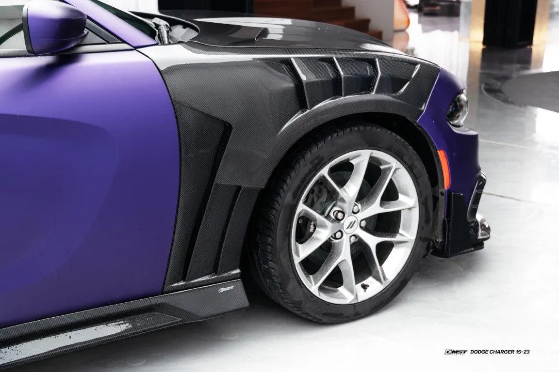 CMST Tuning Front Fenders for Dodge Charger GT R/T Daytona Scat Pack Hellcat Carbon Fiber / FRP