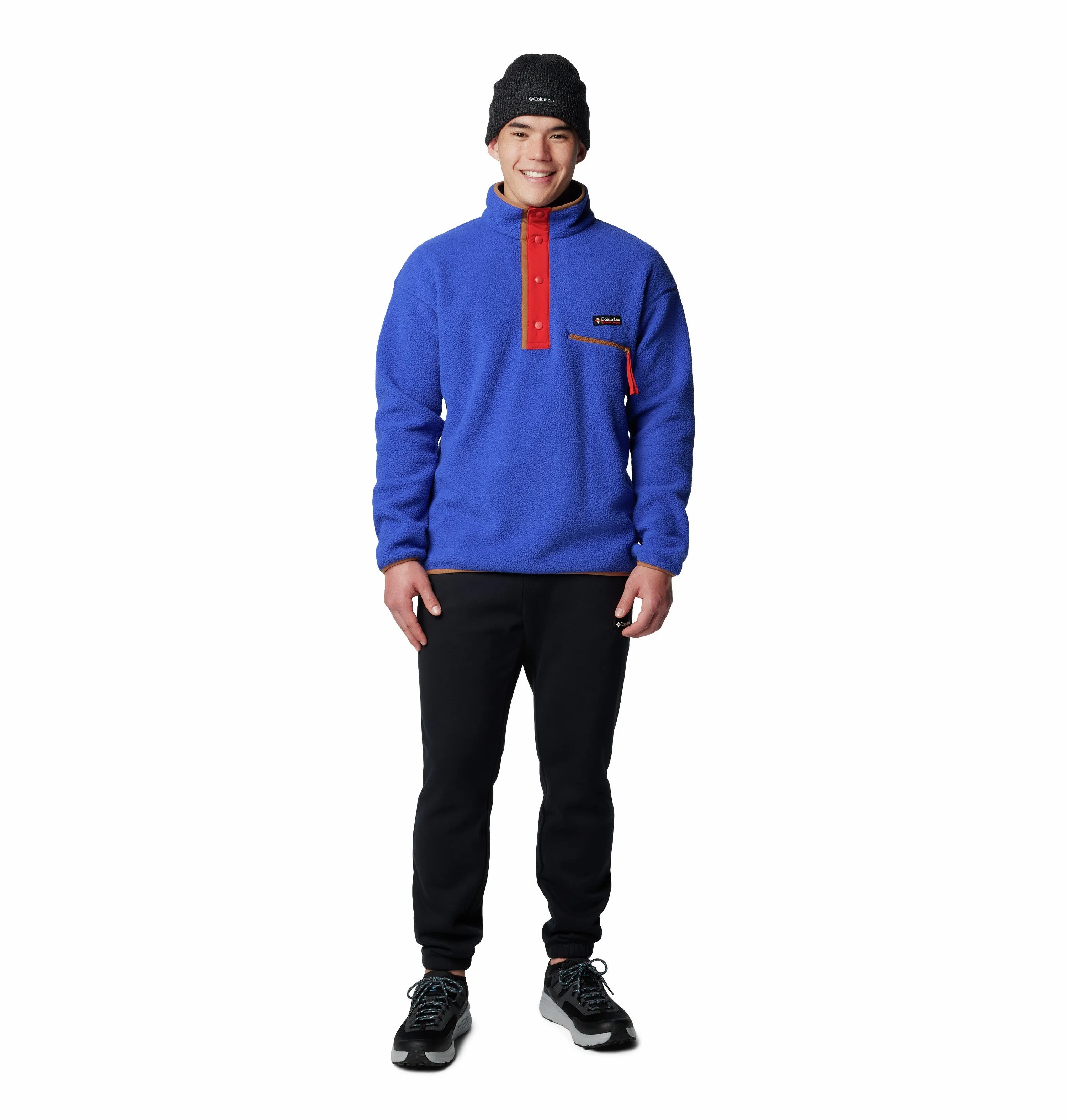 Columbia Mens Helvetia II Regular Fit Half Snap Fleece-CLEMATIS
