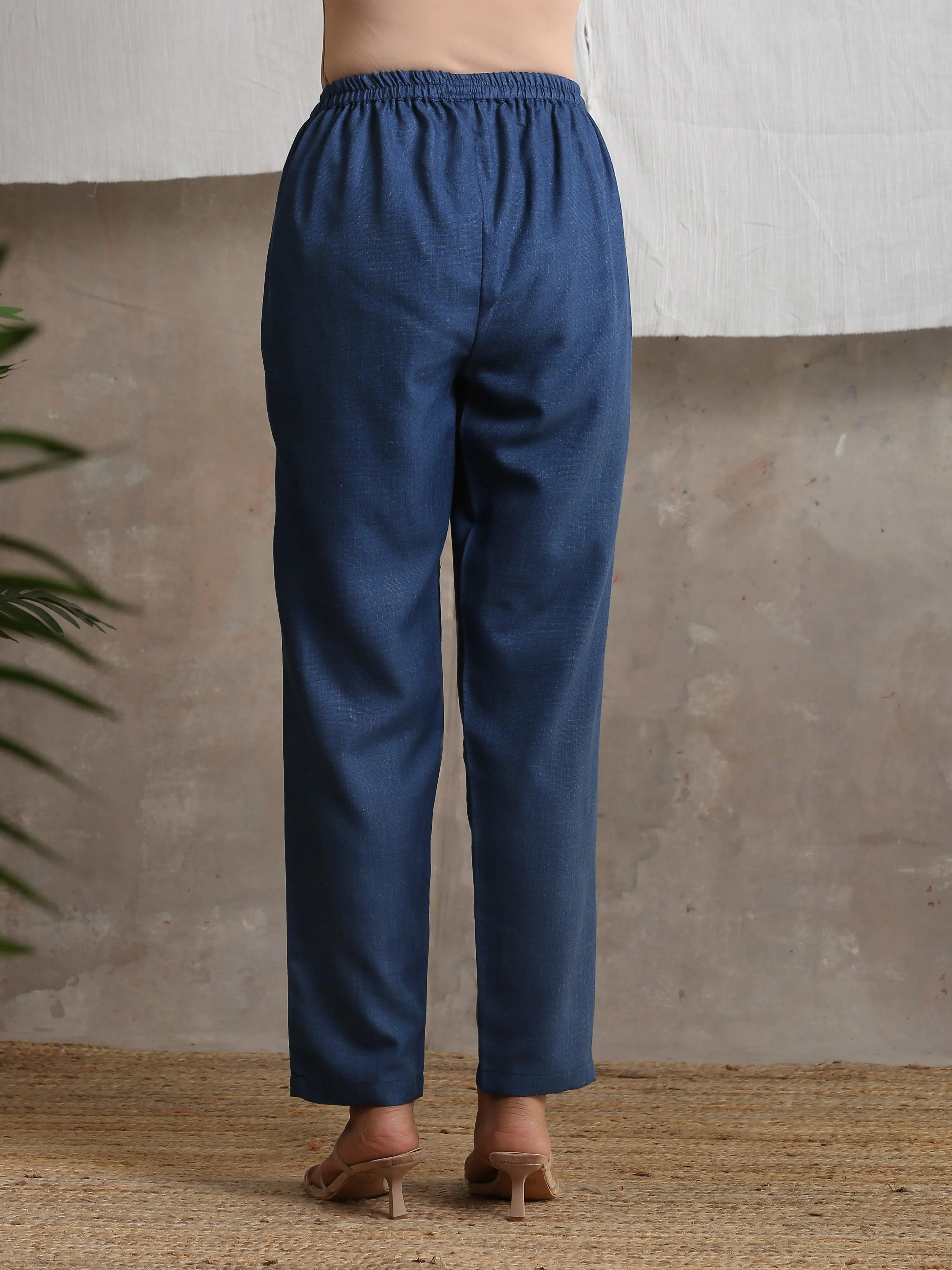Cotton Linen Brown Pant