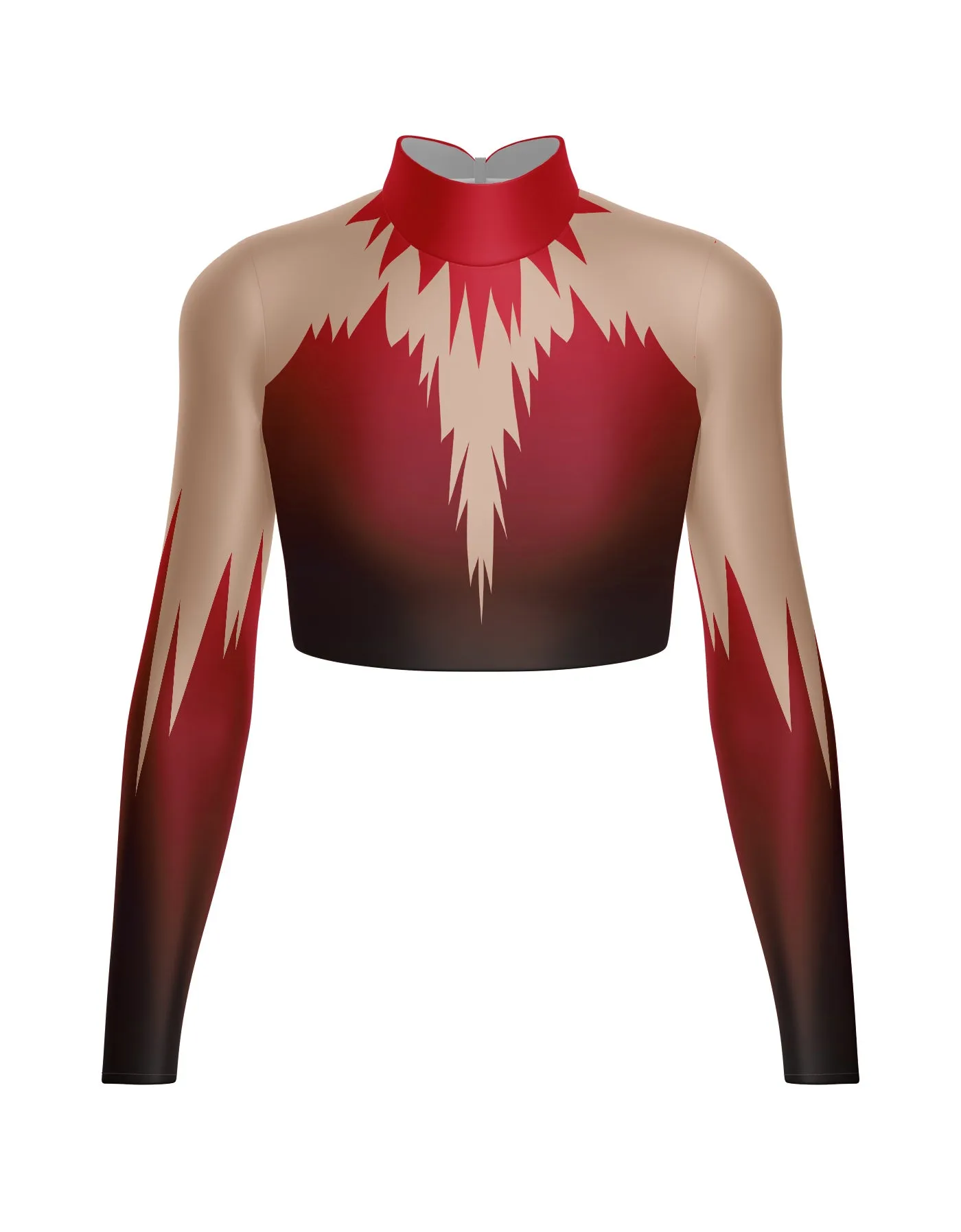 Dark Side LS Crop Top Ombre