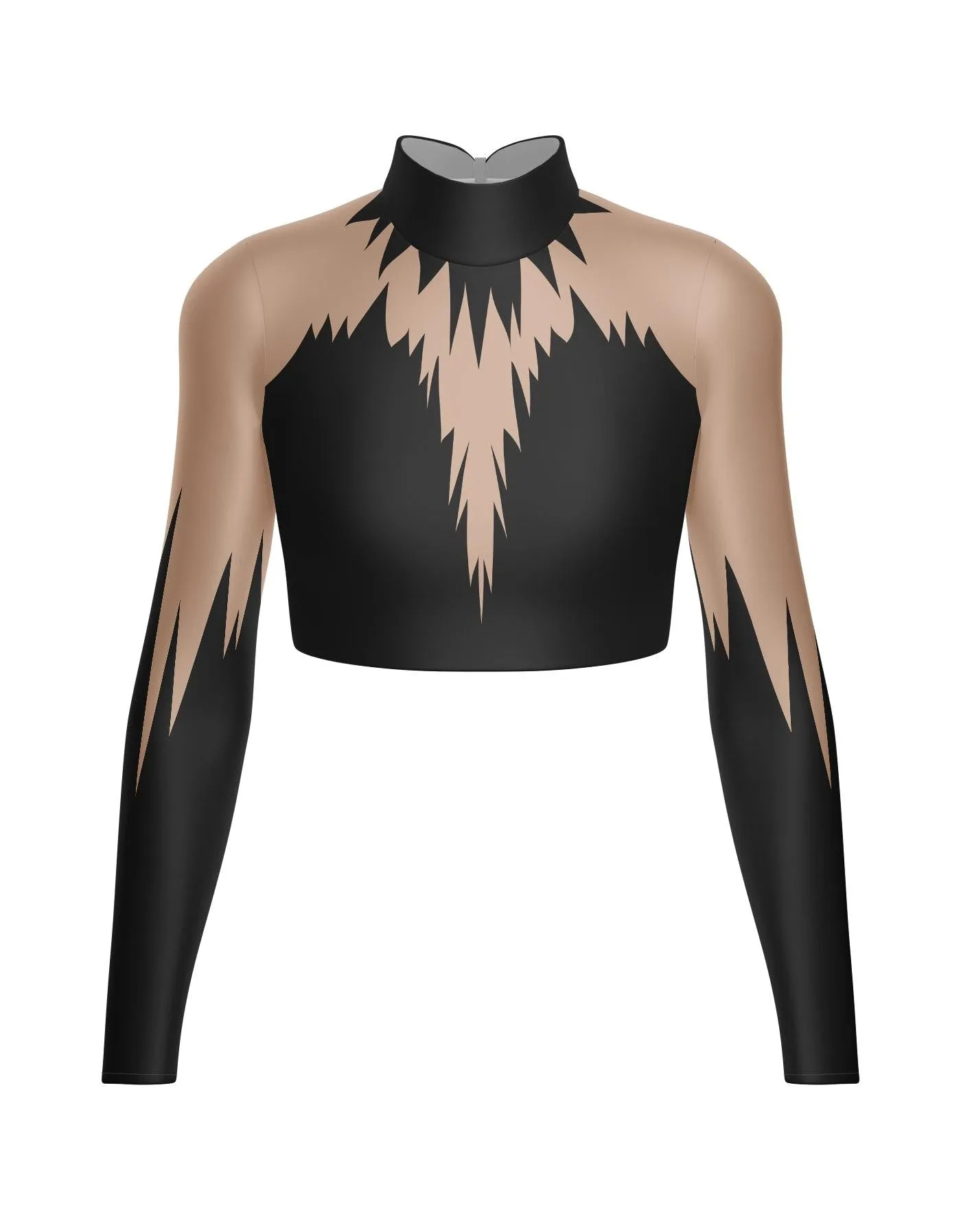 Dark Side LS Crop Top Ombre
