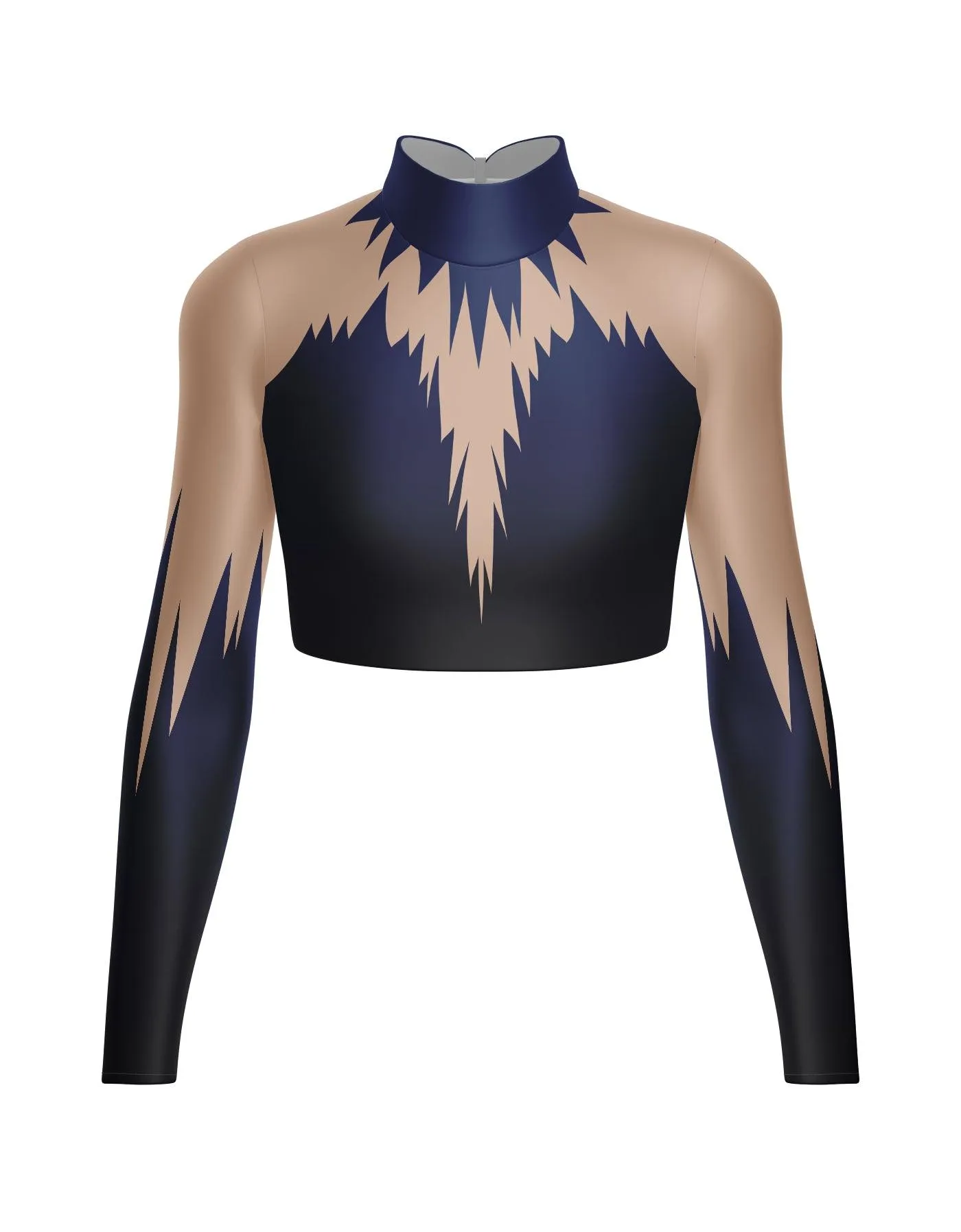 Dark Side LS Crop Top Ombre
