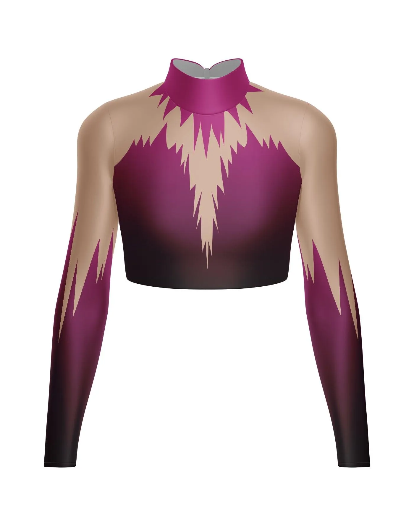 Dark Side LS Crop Top Ombre