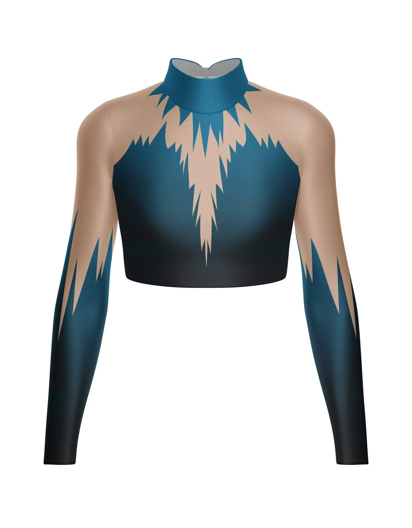 Dark Side LS Crop Top Ombre