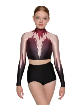 Dark Side LS Crop Top Ombre