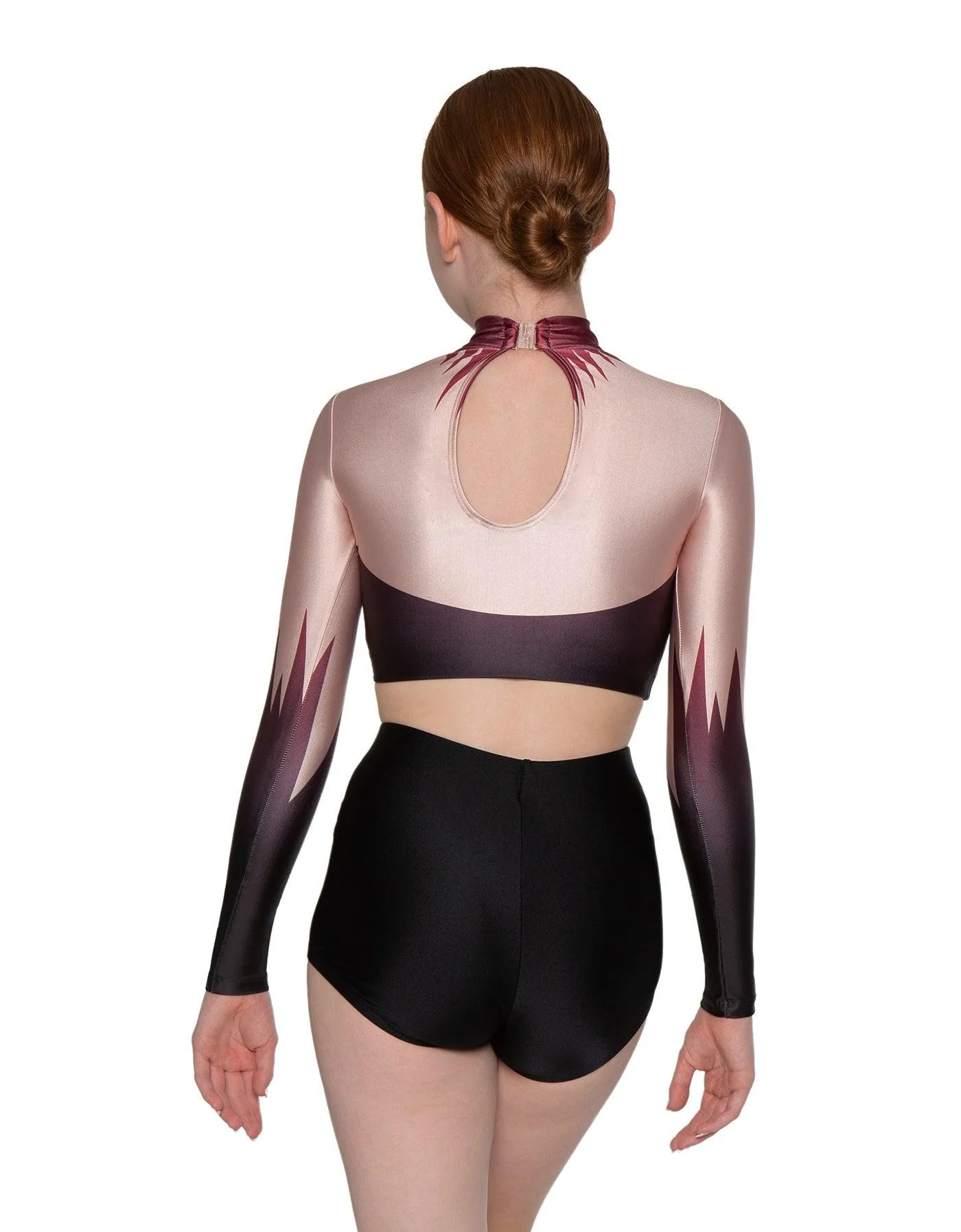 Dark Side LS Crop Top Ombre