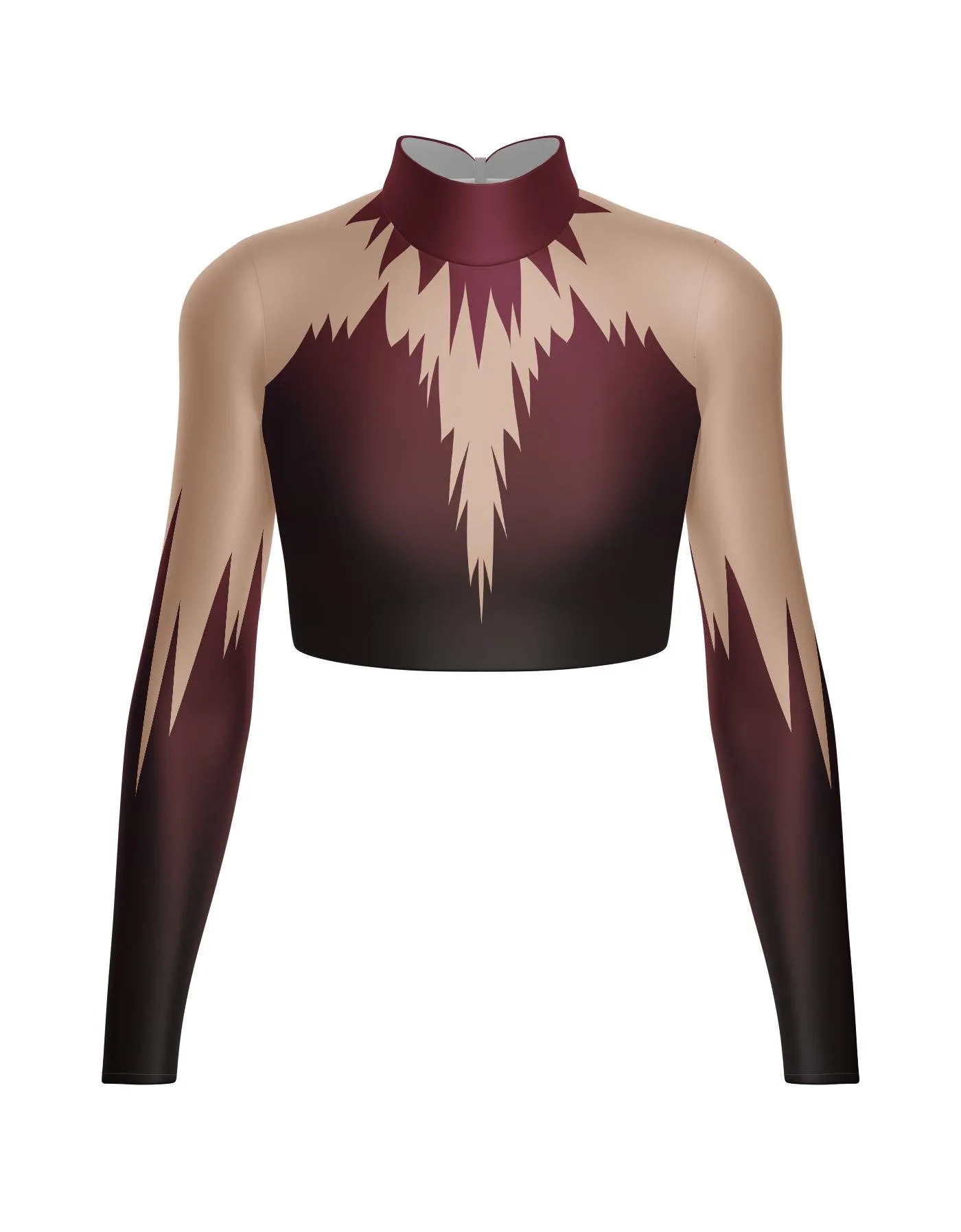 Dark Side LS Crop Top Ombre