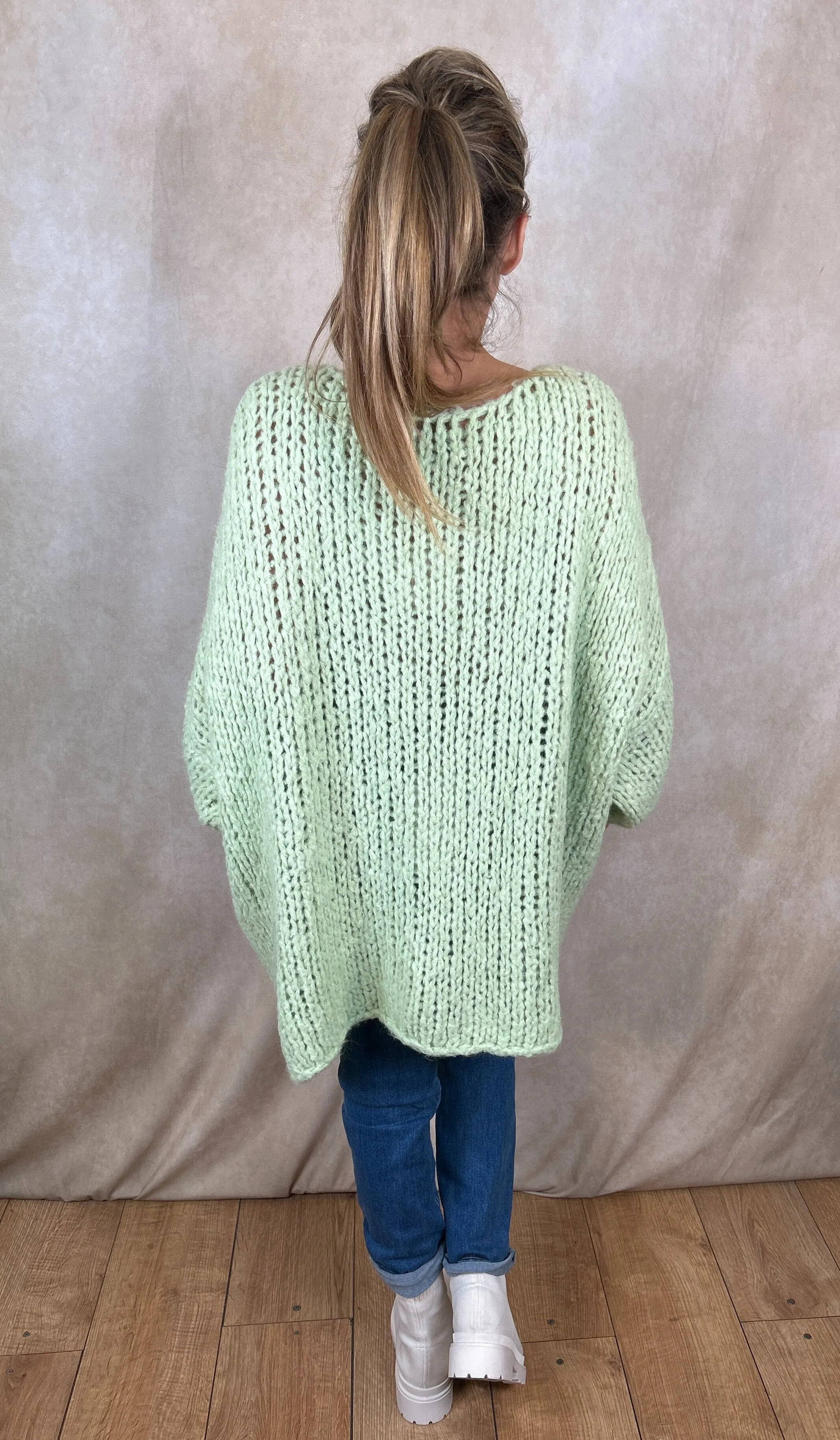 Della Chunky Knit Tassel Pocket Jumper