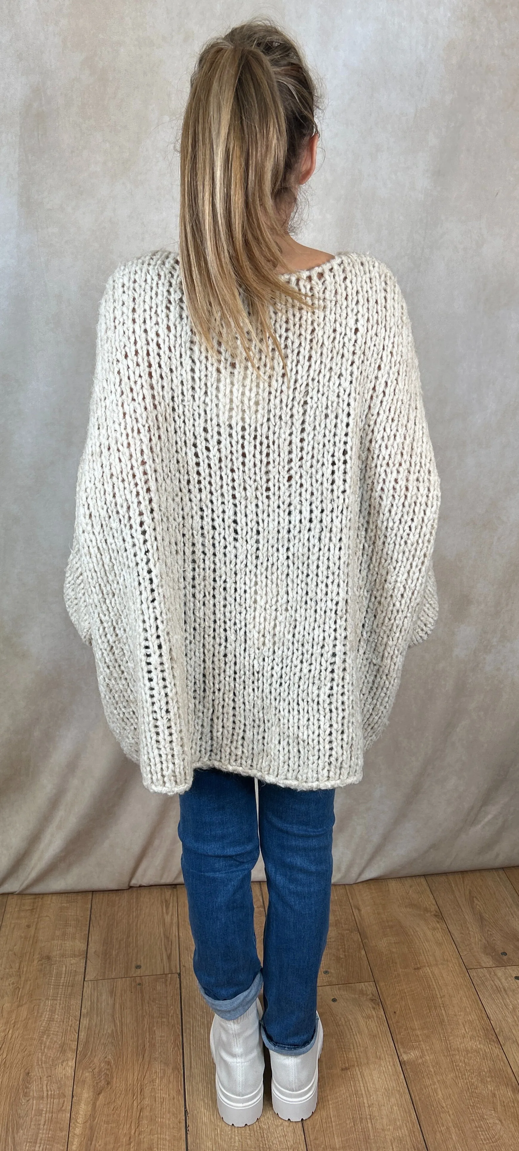 Della Chunky Knit Tassel Pocket Jumper