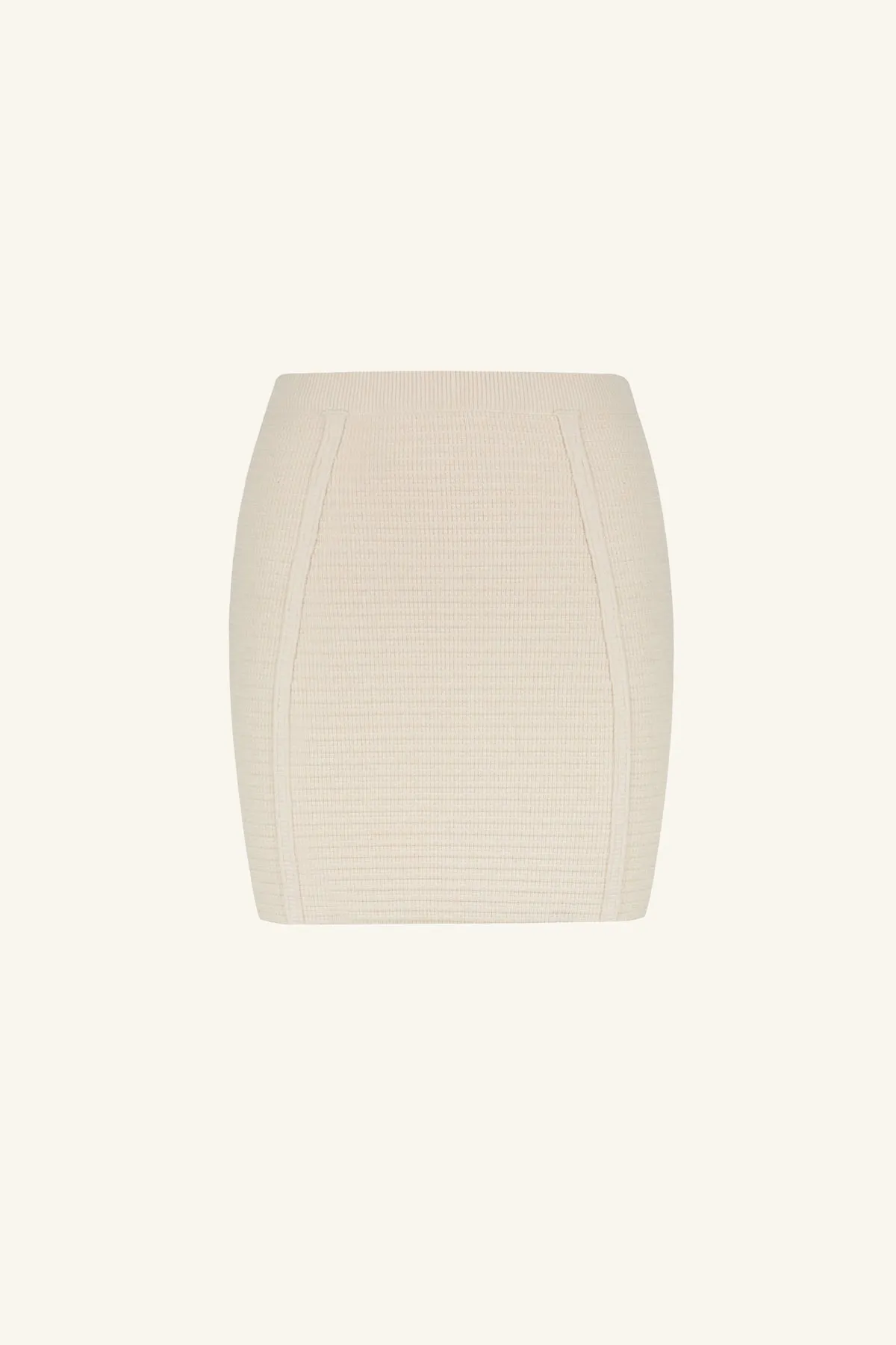 Panelled Mini Skirt - Bone - Eve Collection