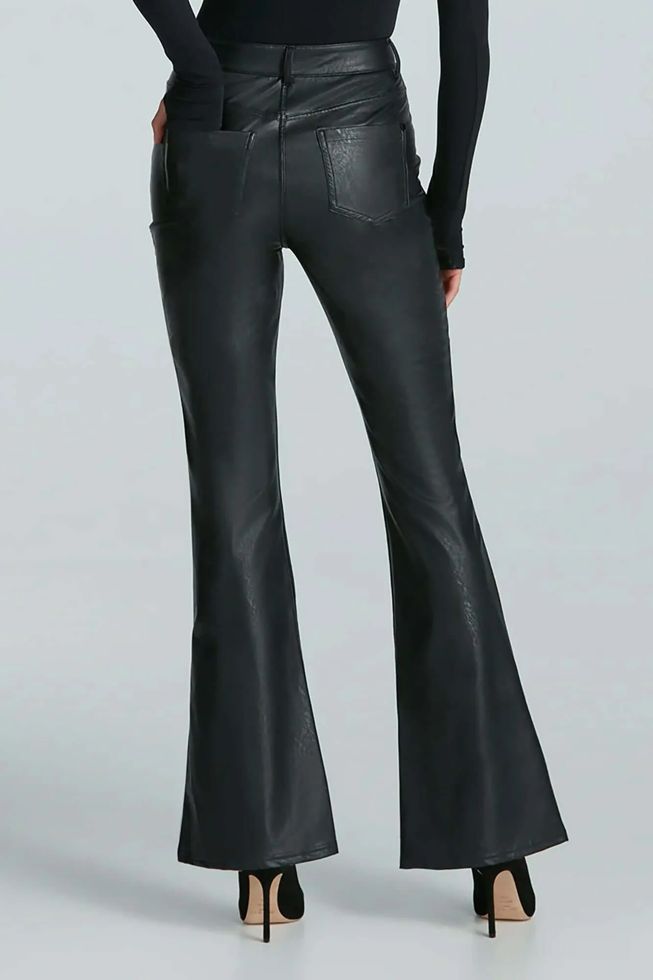 Faux Leather Flare Pants