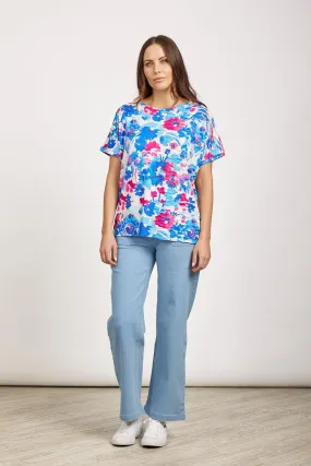 Floral Ruffle Print Tee