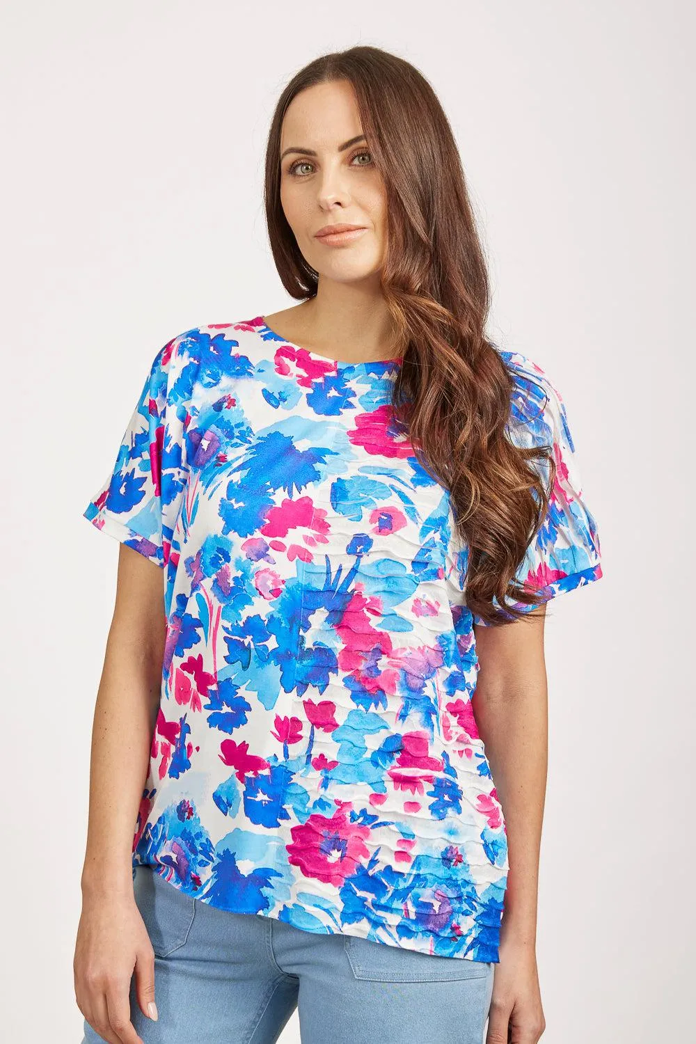 Floral Ruffle Print Tee