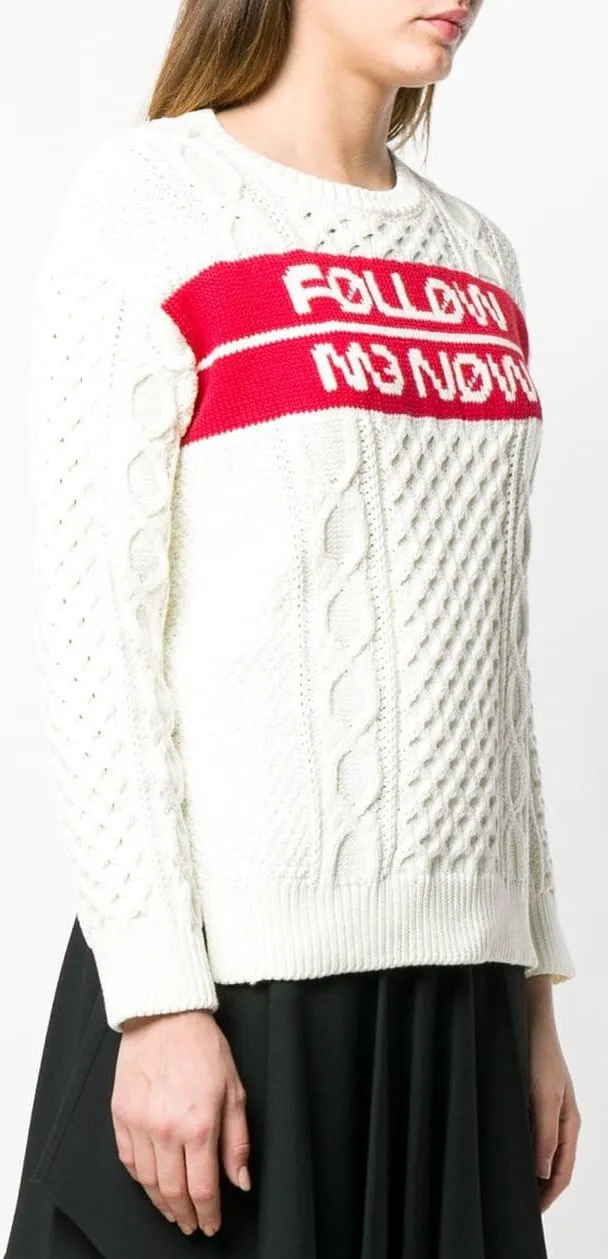 'Follow Me Now' Jacquard Jumper