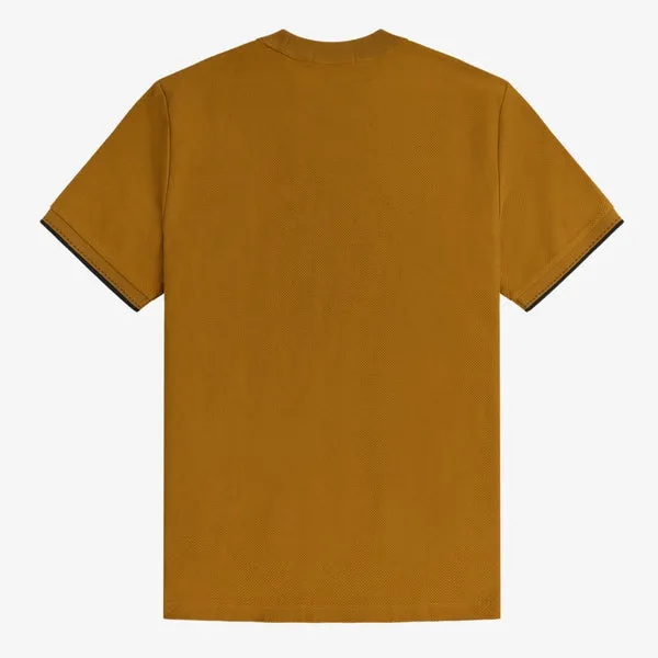 Fred Perry Broken Tipped T-Shirt - Dark Caramel