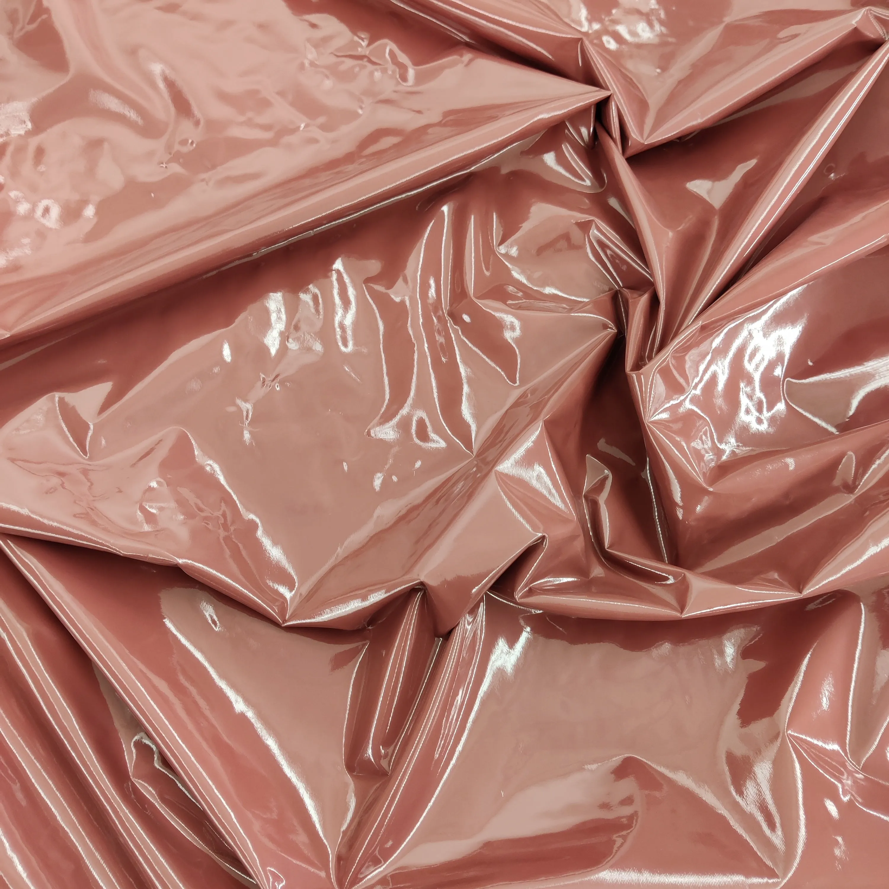 FS796 PU Polyurethane Faux Shiny Leather Fabric