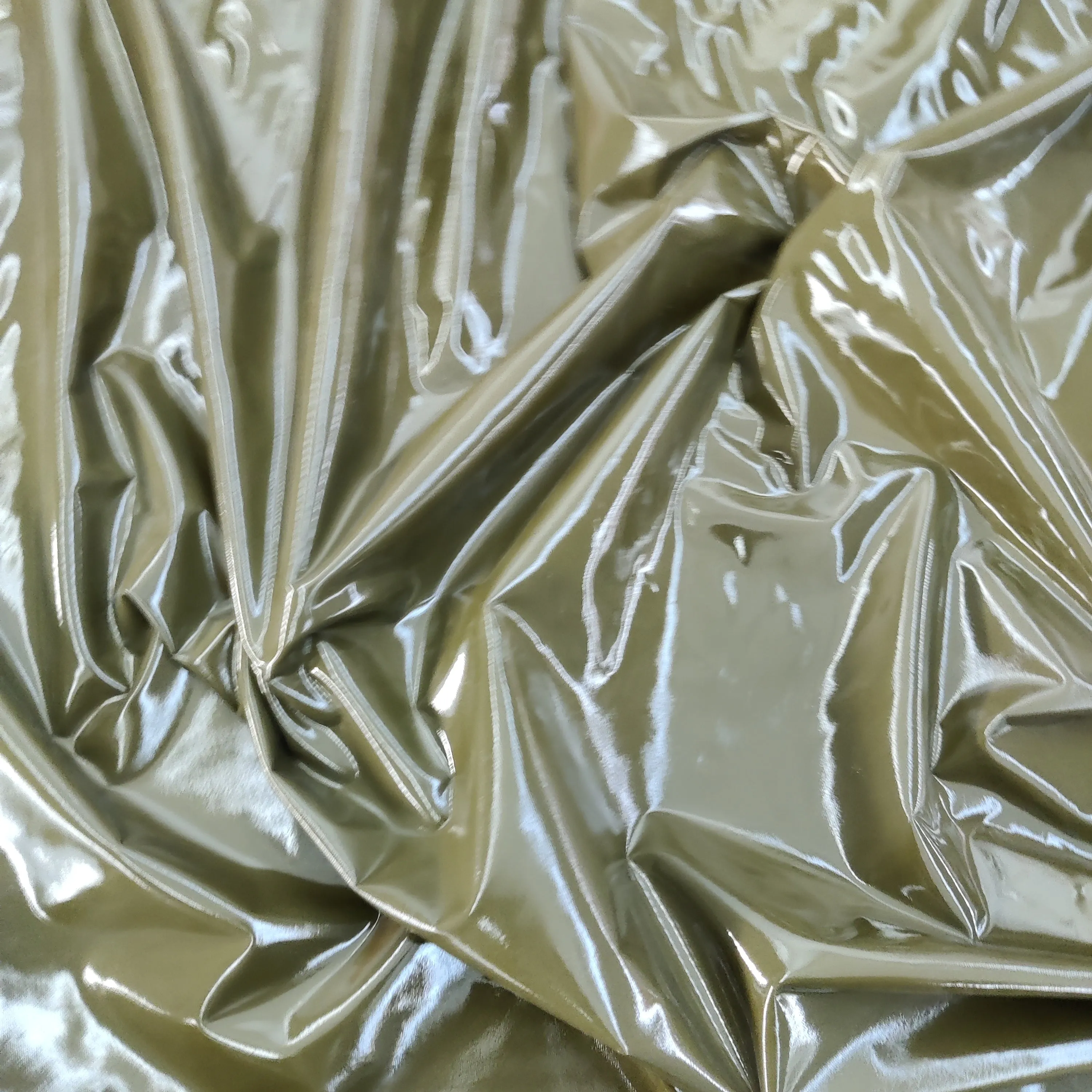 FS796 PU Polyurethane Faux Shiny Leather Fabric