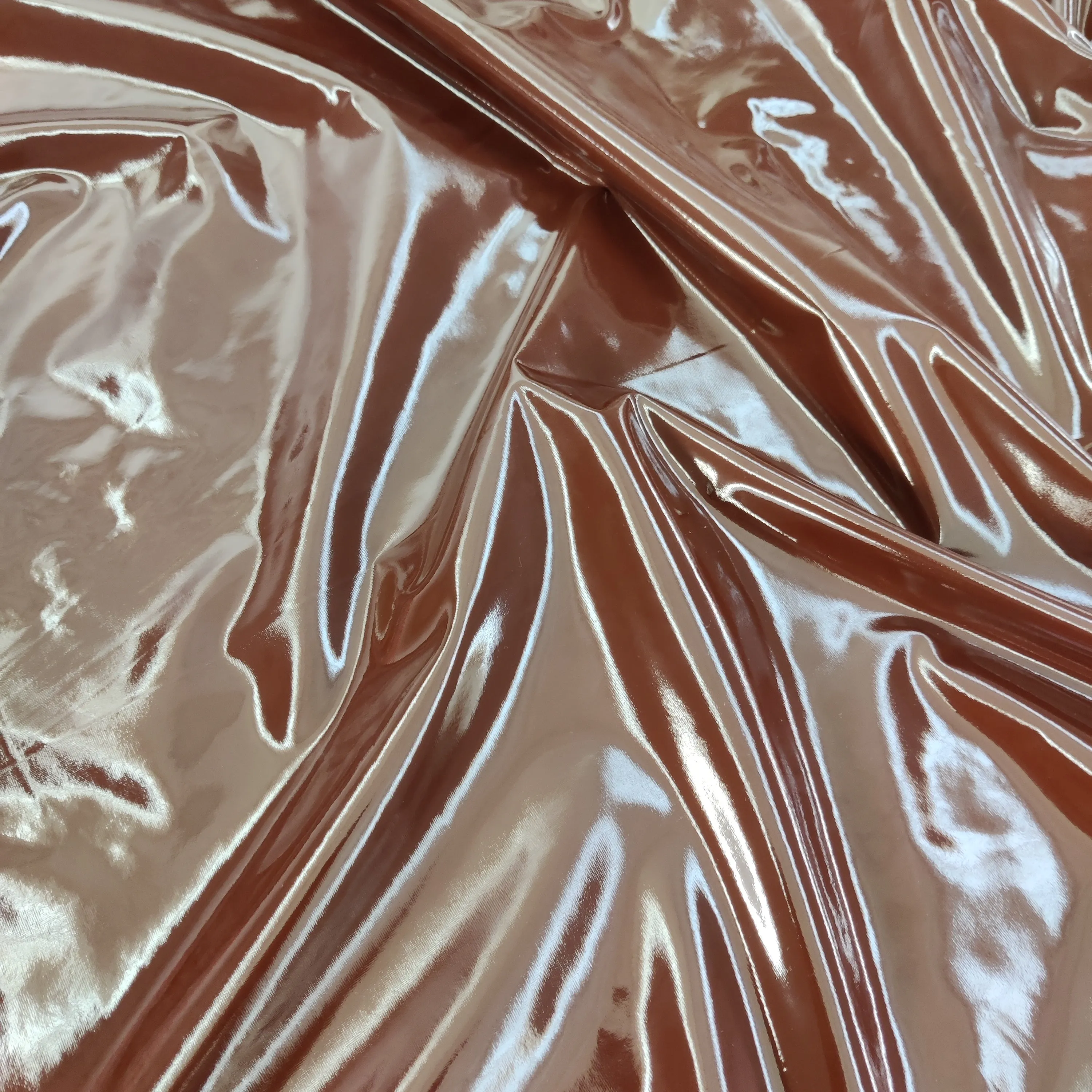 FS796 PU Polyurethane Faux Shiny Leather Fabric