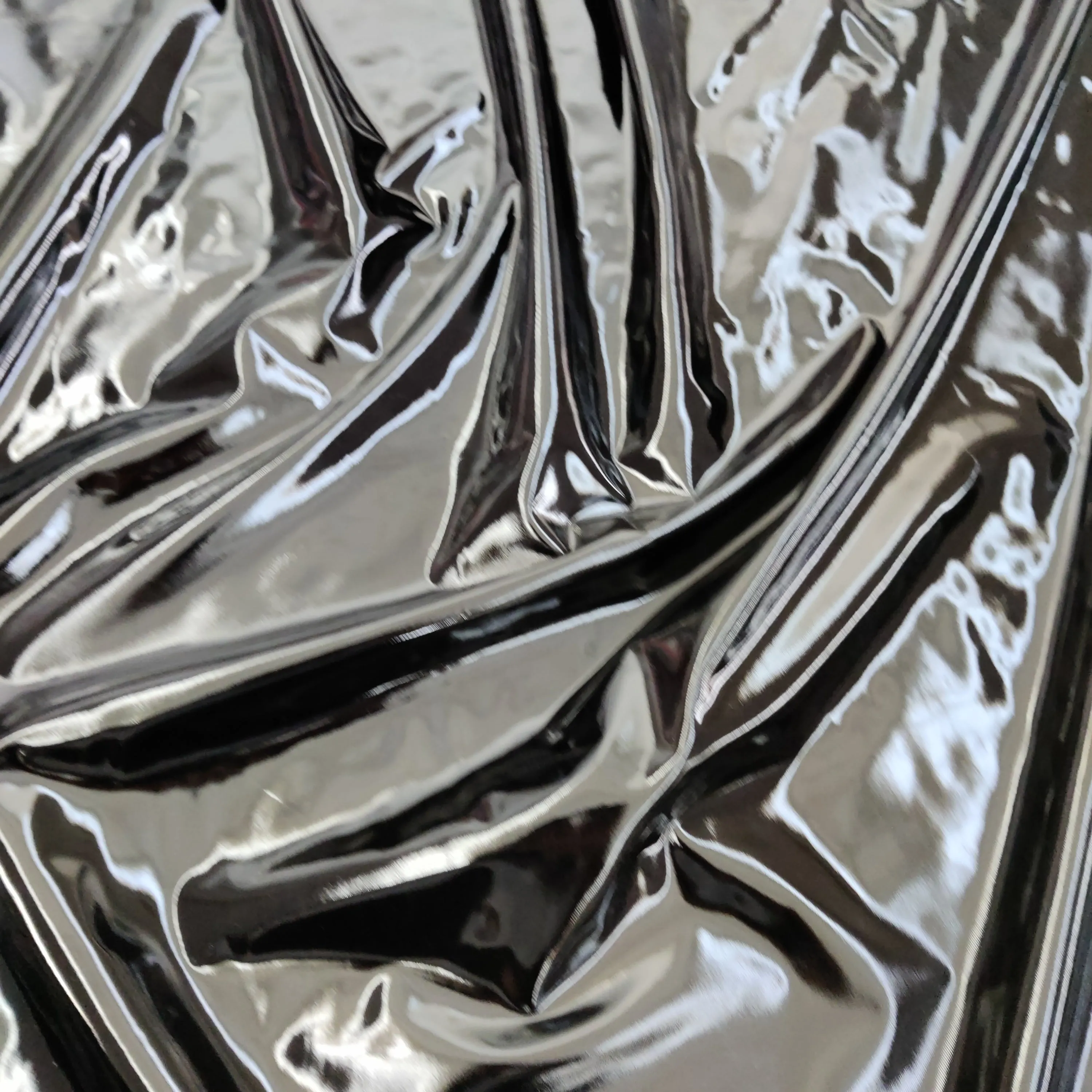FS796 PU Polyurethane Faux Shiny Leather Fabric