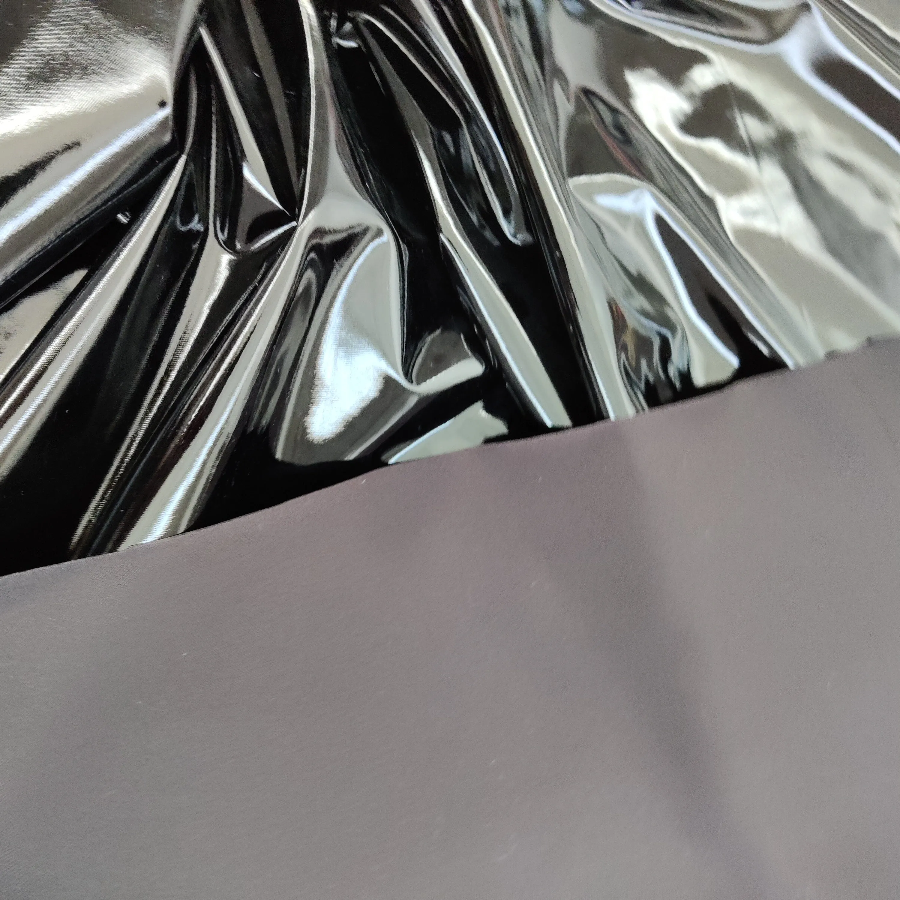 FS796 PU Polyurethane Faux Shiny Leather Fabric