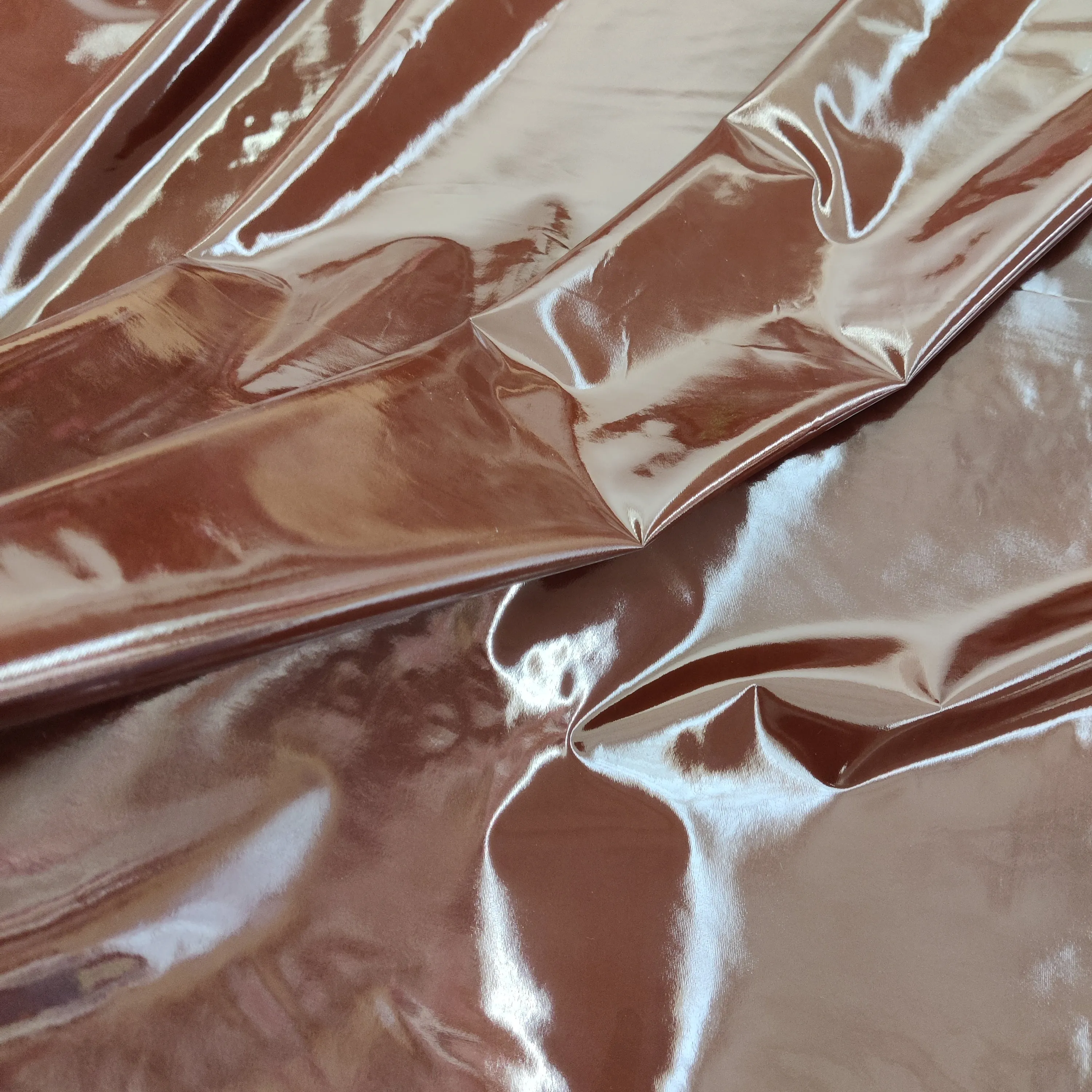 FS796 PU Polyurethane Faux Shiny Leather Fabric