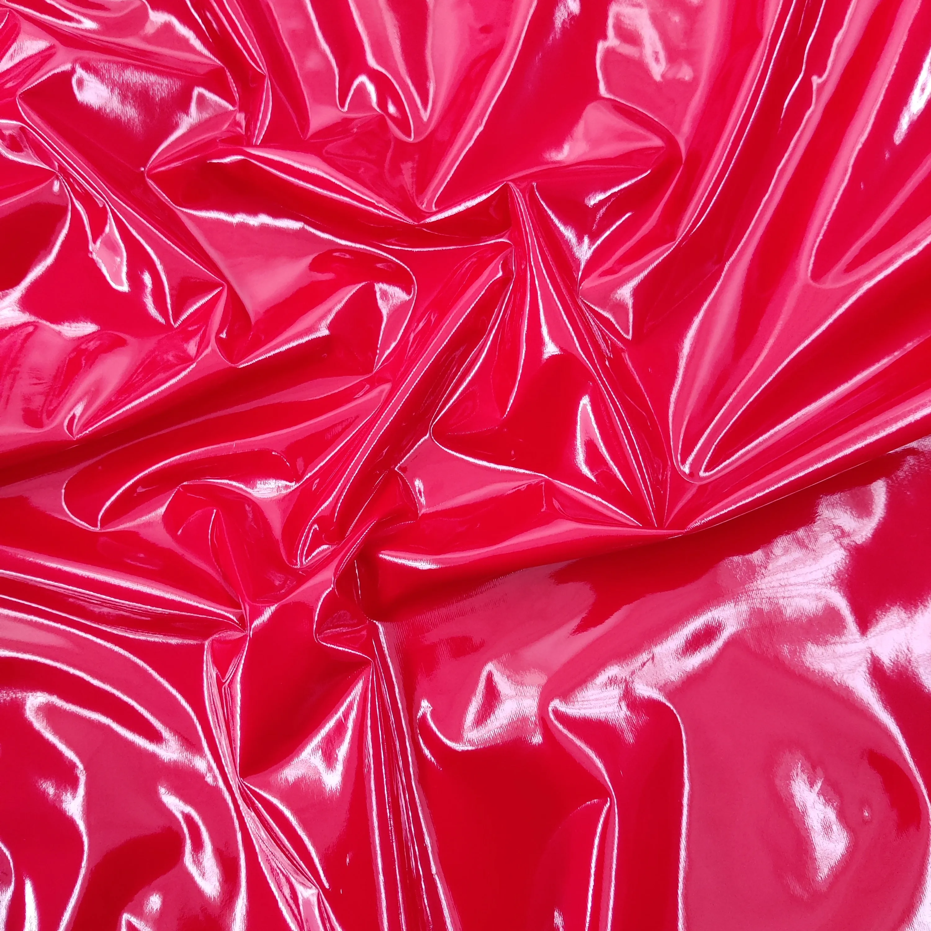 FS796 PU Polyurethane Faux Shiny Leather Fabric