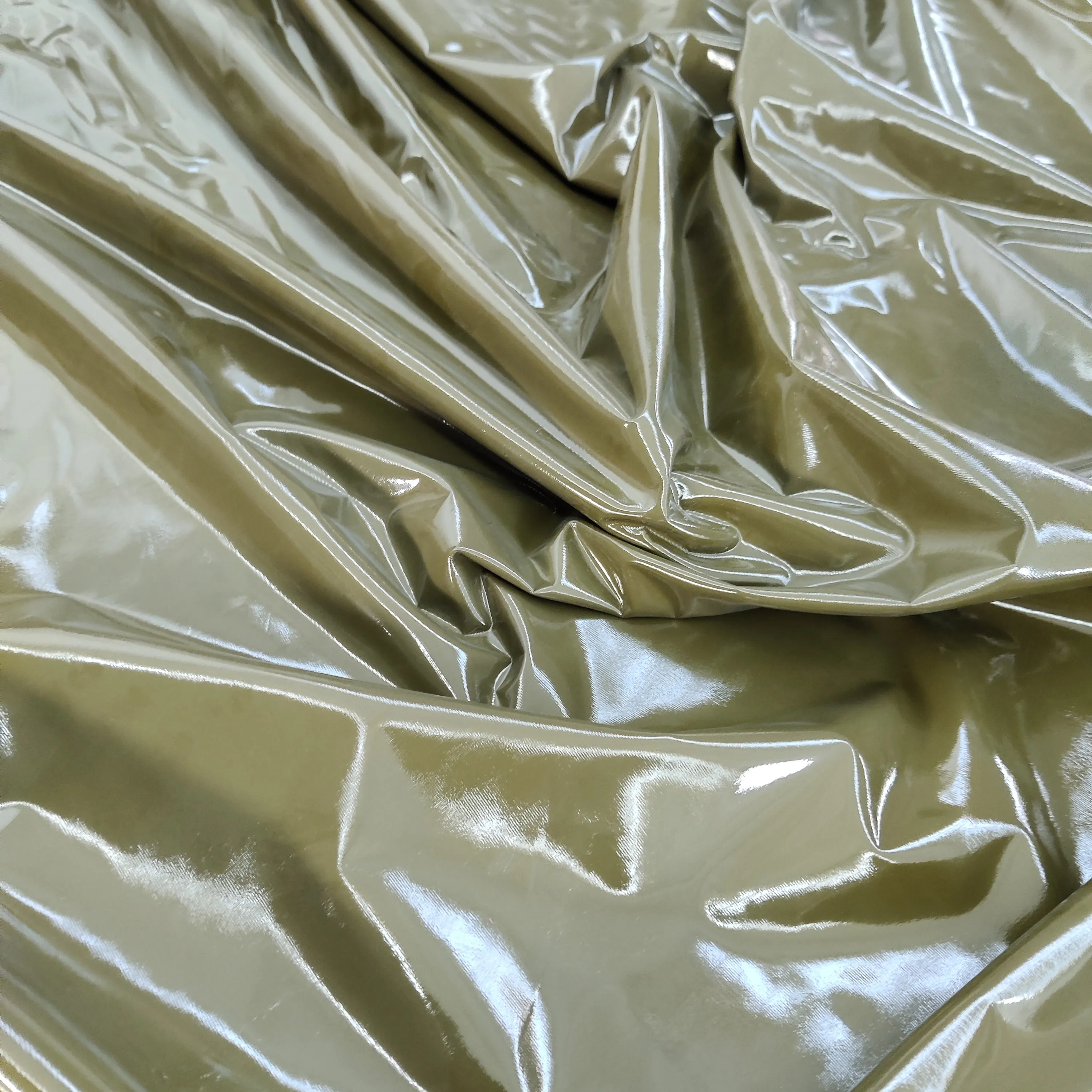 FS796 PU Polyurethane Faux Shiny Leather Fabric