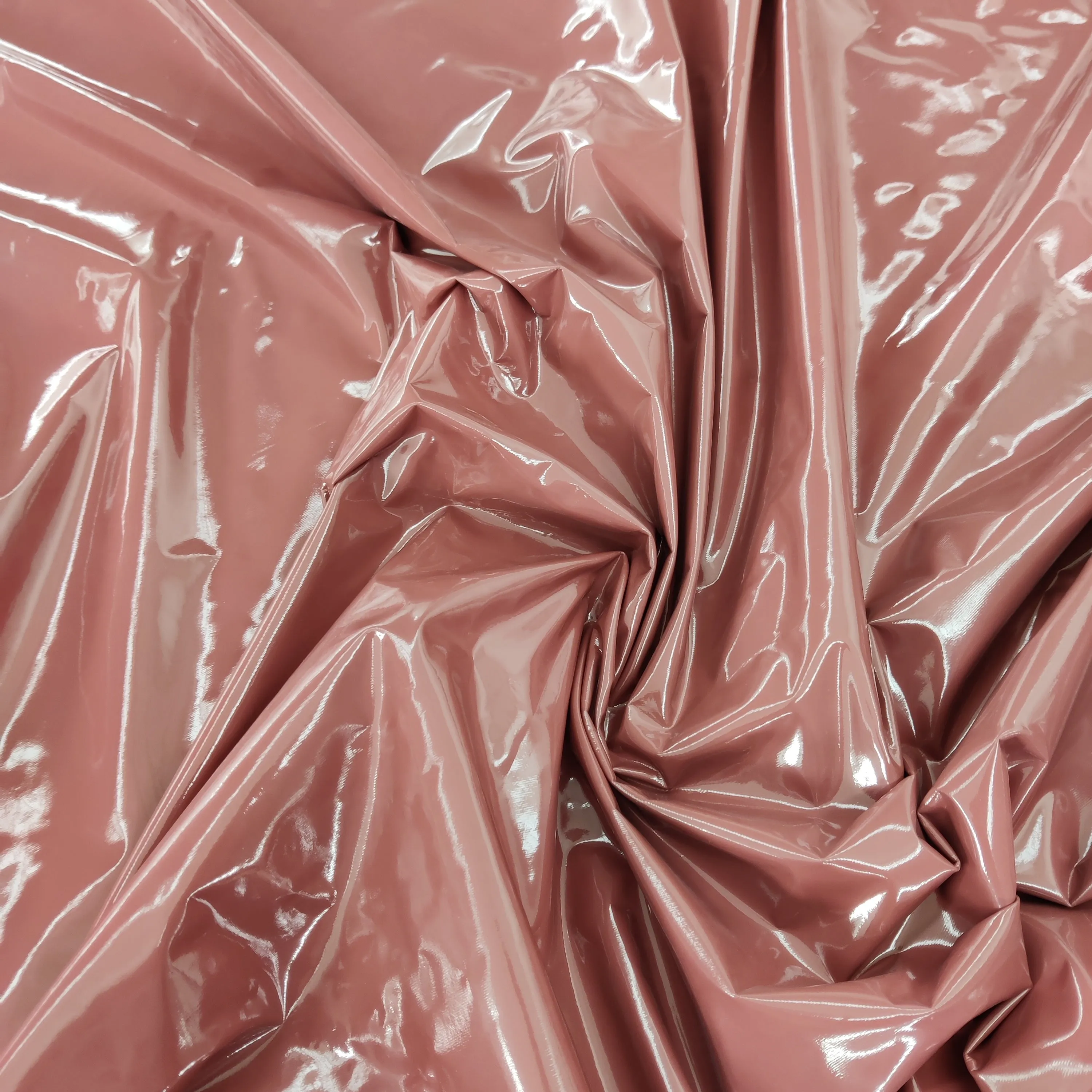FS796 PU Polyurethane Faux Shiny Leather Fabric