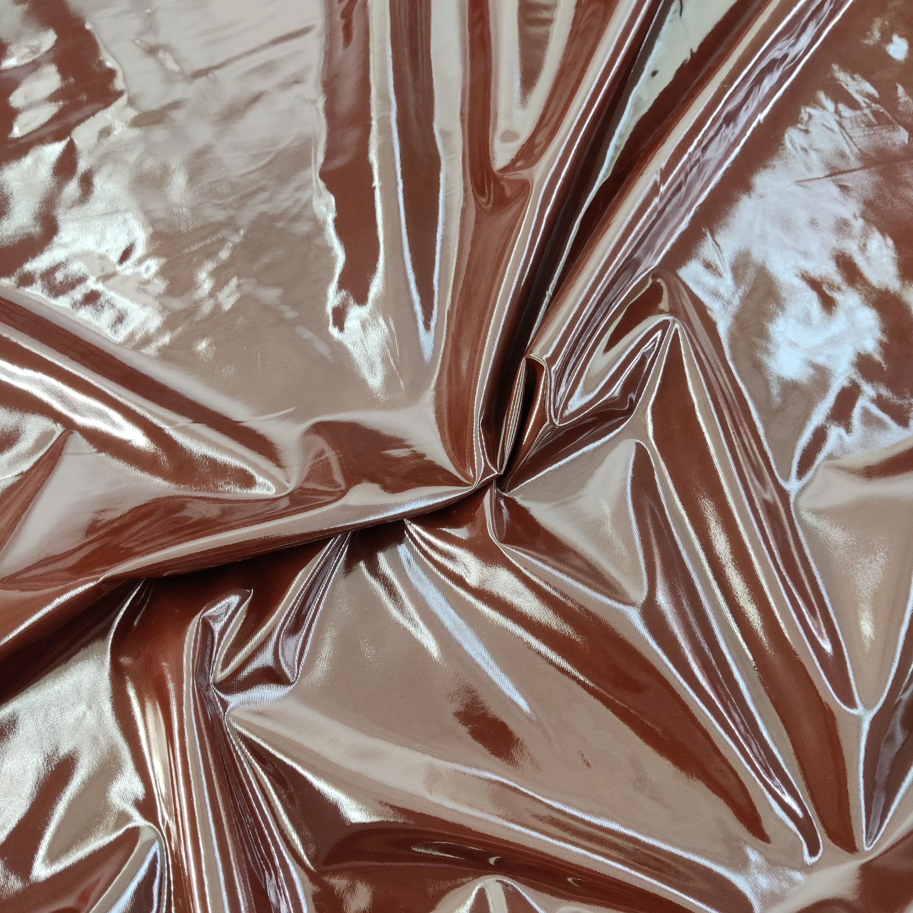 FS796 PU Polyurethane Faux Shiny Leather Fabric